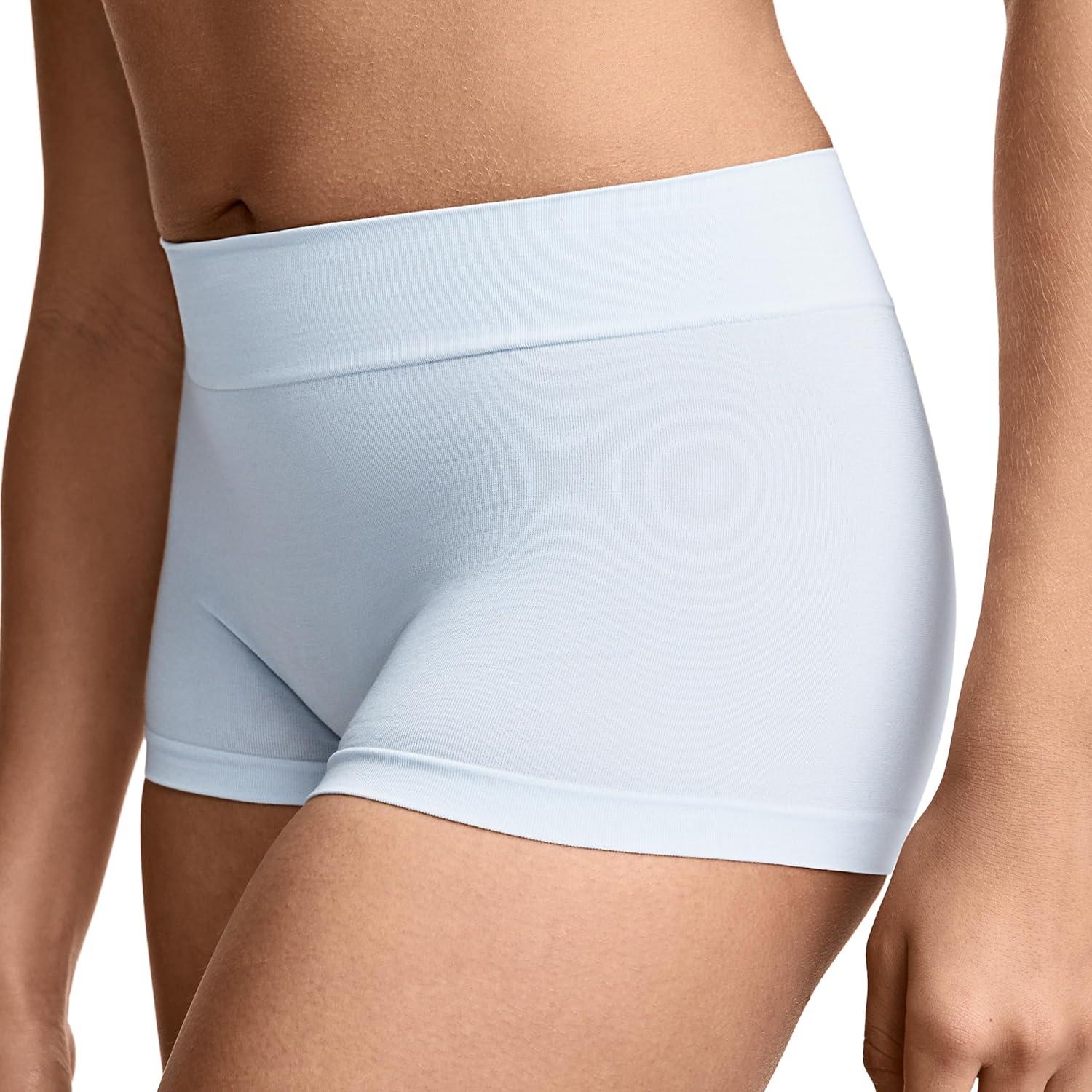 imageJockey Womens Underwear Seamfree Comfort Waist BoyshortBlue Topaz