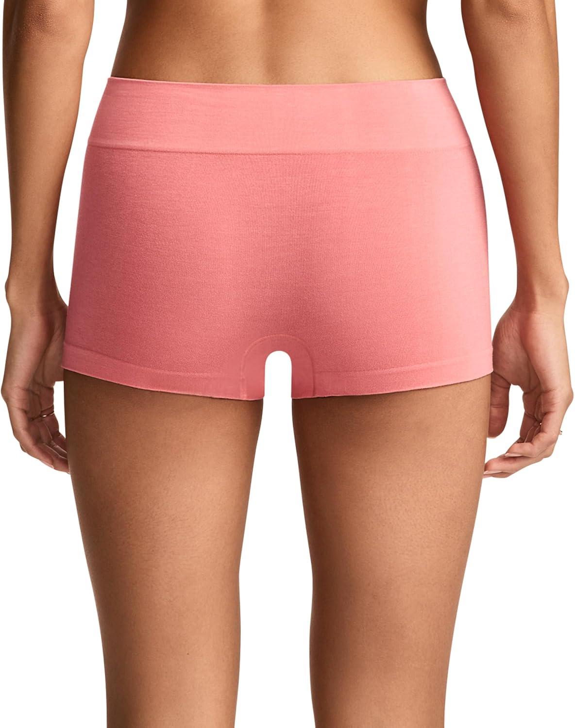 imageJockey Womens Underwear Seamfree Comfort Waist BoyshortCoral Pink