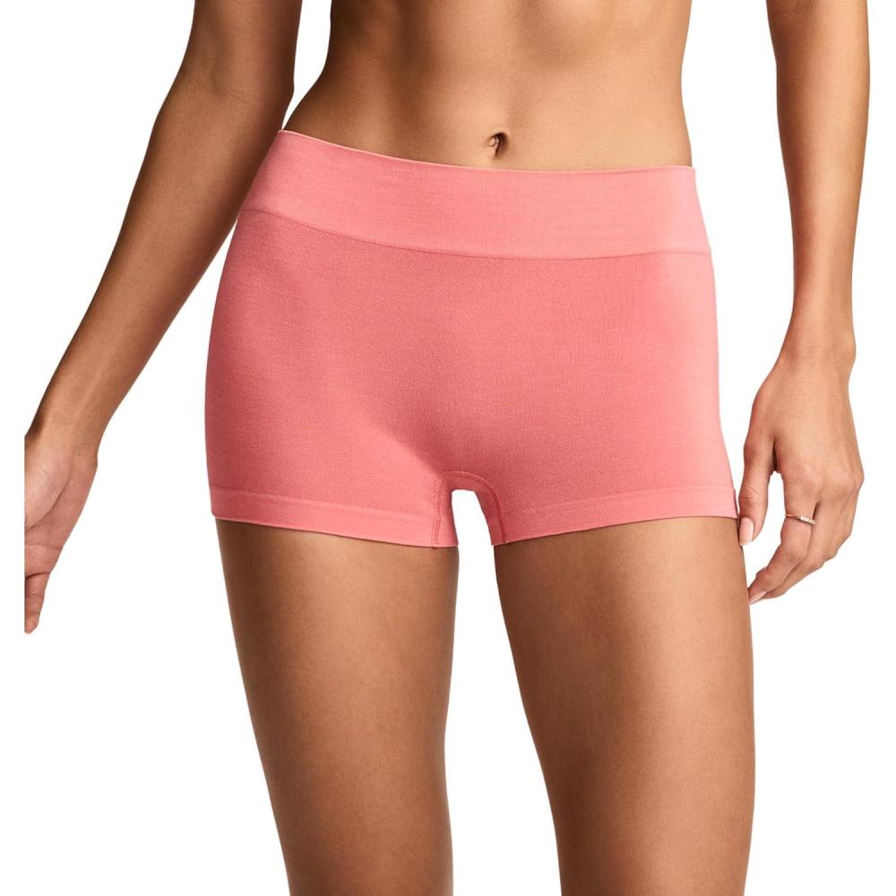 imageJockey Womens Underwear Seamfree Comfort Waist BoyshortCoral Pink