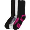 Black/White on Light Grey/Black on Fuchsia