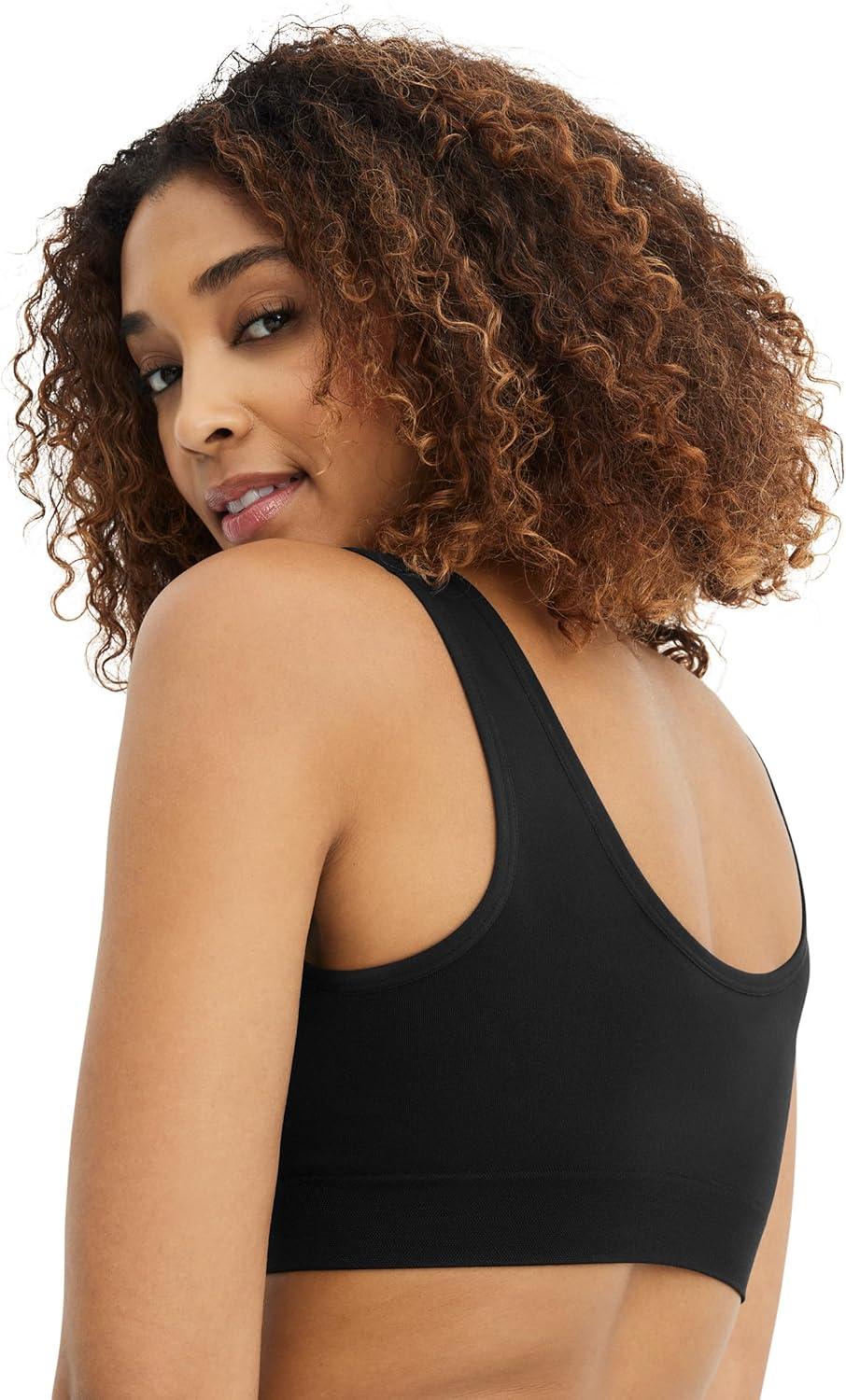 imageJockey Womens Bra Seamfree Back Smoothing BraletteBlack Out