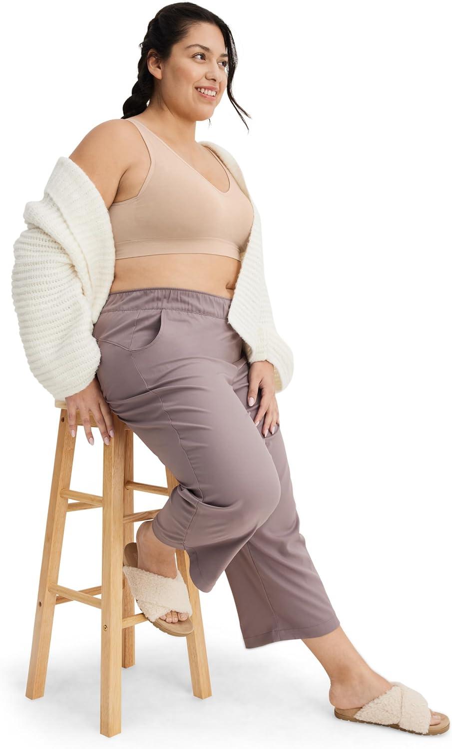 imageJockey Womens Bra Seamfree Back Smoothing BraletteLight Beige