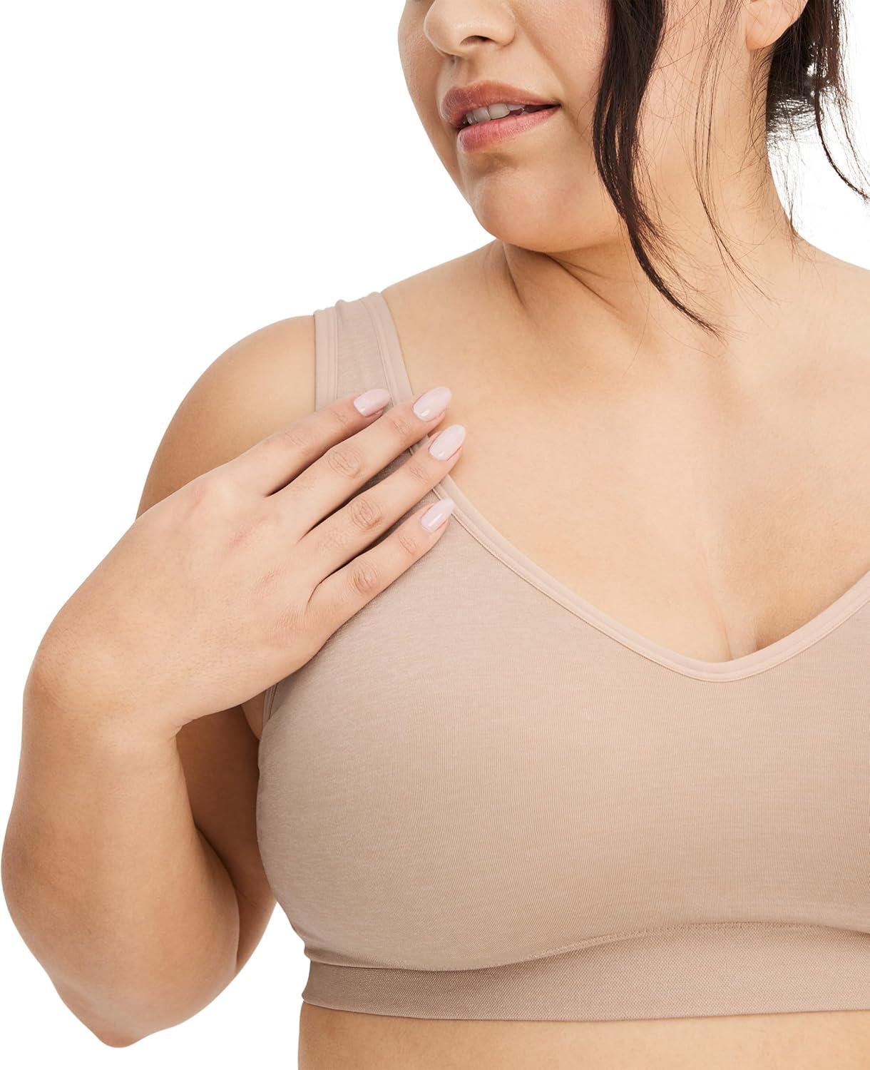 imageJockey Womens Bra Seamfree Back Smoothing BraletteLight Beige