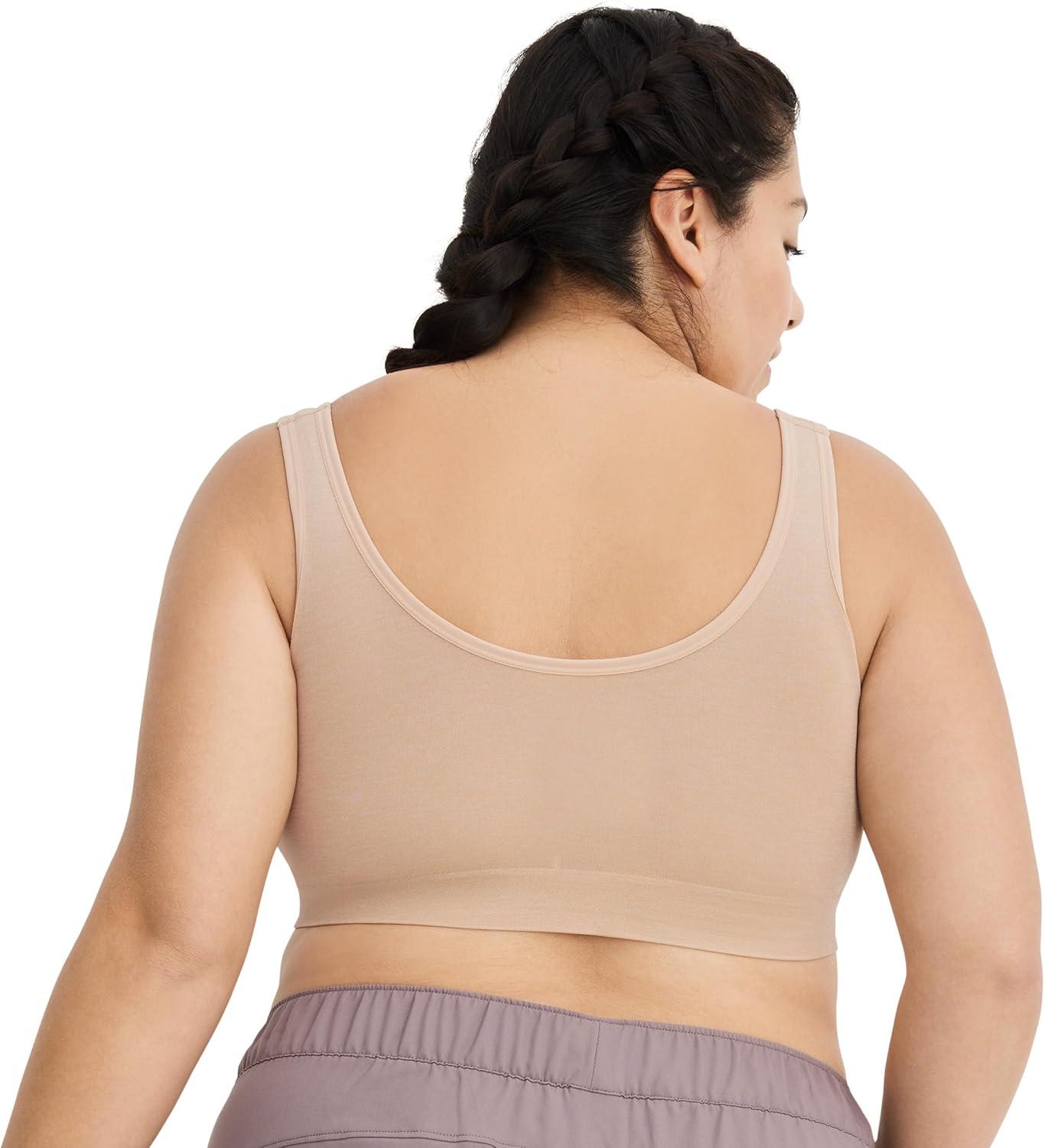 imageJockey Womens Bra Seamfree Back Smoothing BraletteLight Beige