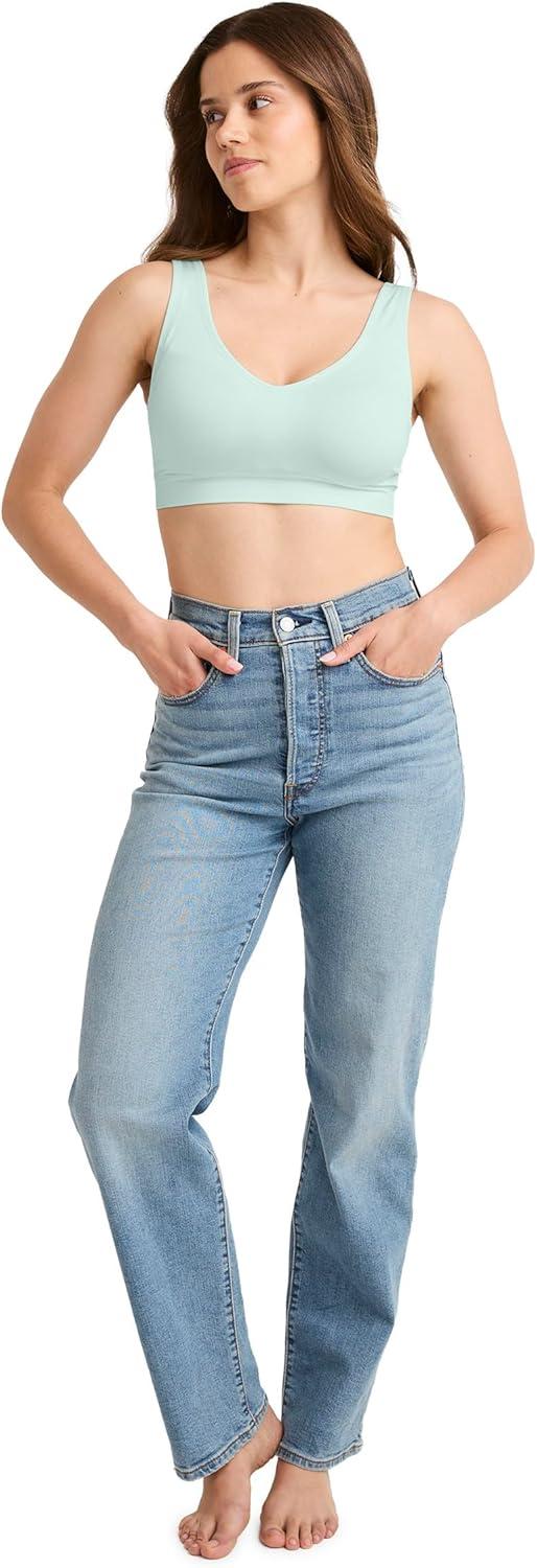 imageJockey Womens Bra Seamfree Back Smoothing BraletteMorning Dew