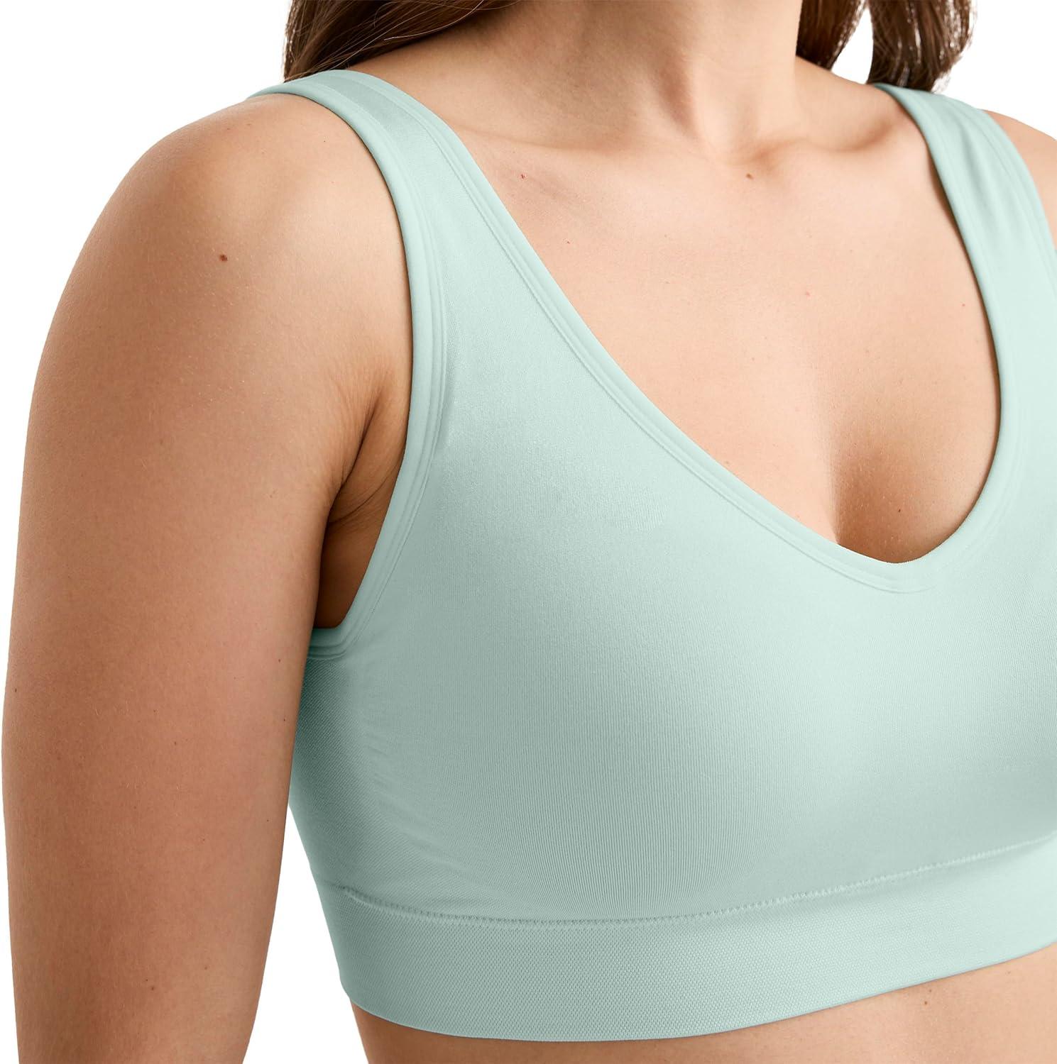 imageJockey Womens Bra Seamfree Back Smoothing BraletteMorning Dew