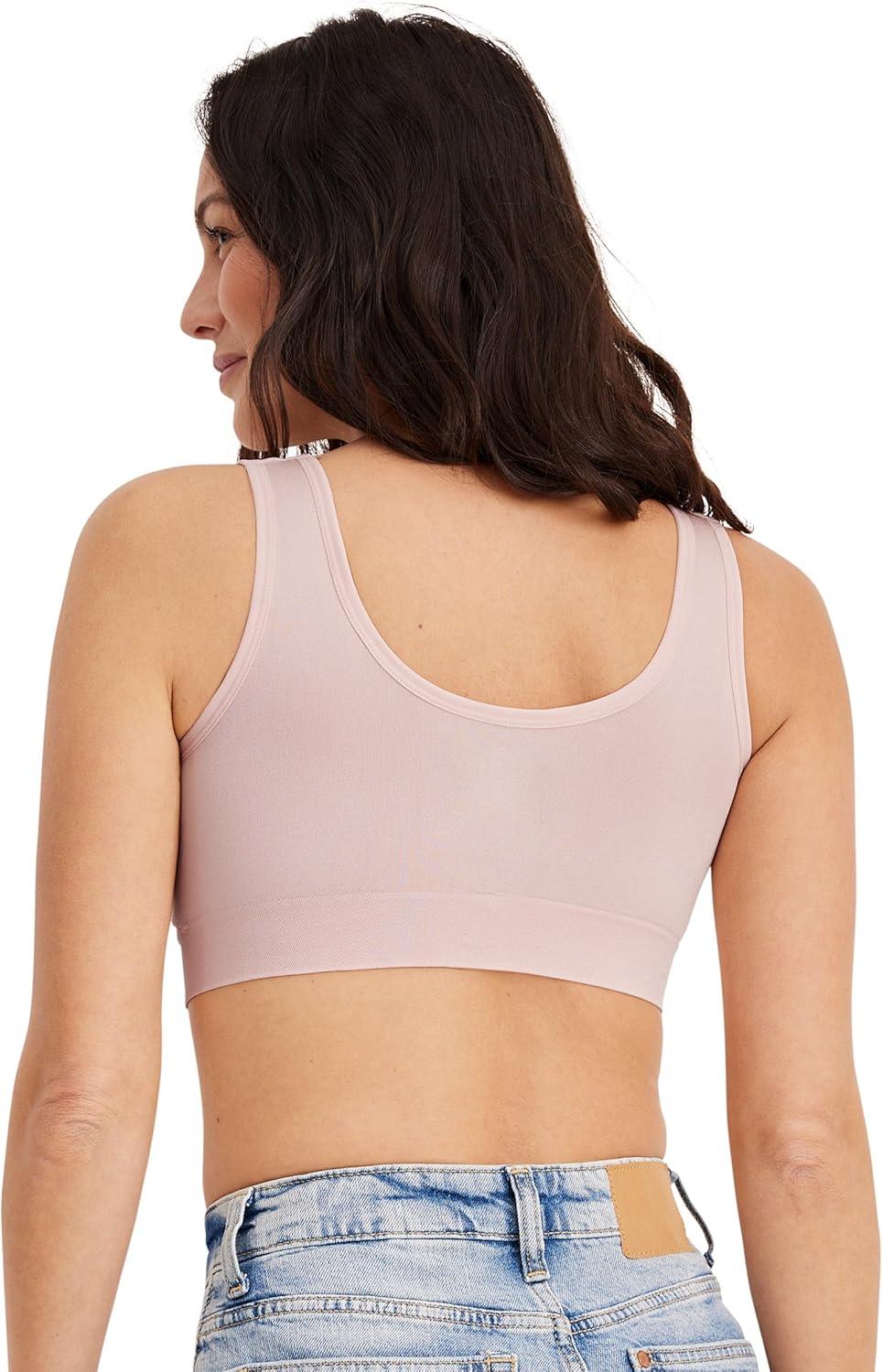 imageJockey Womens Bra Seamfree Back Smoothing BralettePink Mist