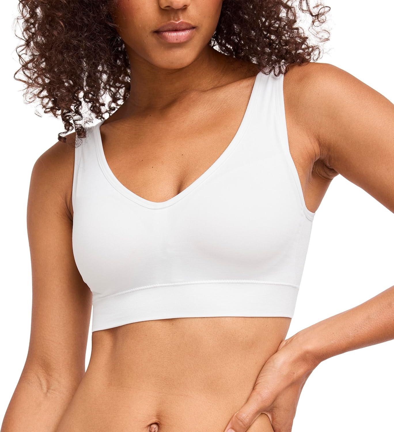 imageJockey Womens Bra Seamfree Back Smoothing BraletteWhite Out