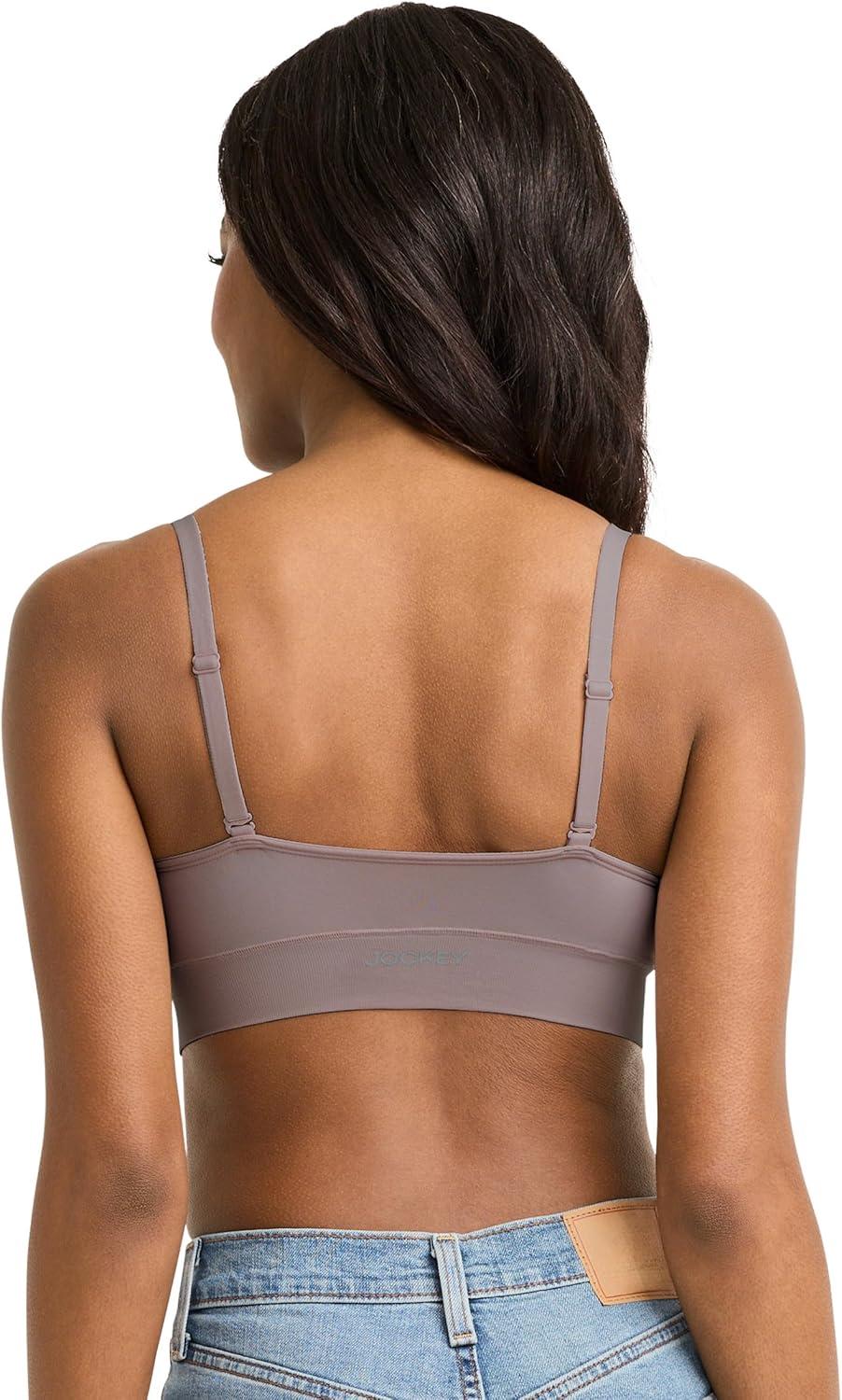 imageJockey Womens Bra Seamfree Light Lift BralettePurple Sands