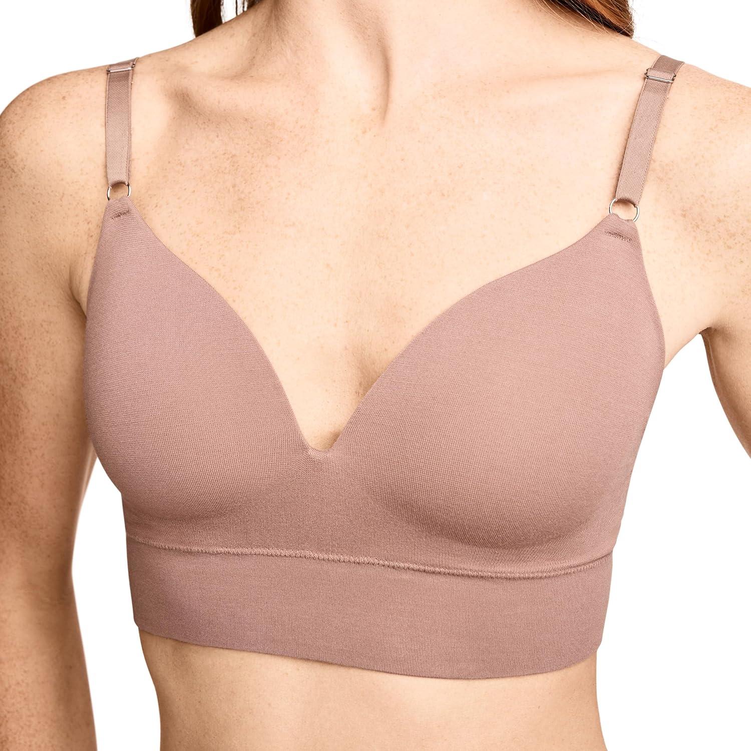 imageJockey Womens Bra Seamfree Smooth TShirt BraletteAlmond