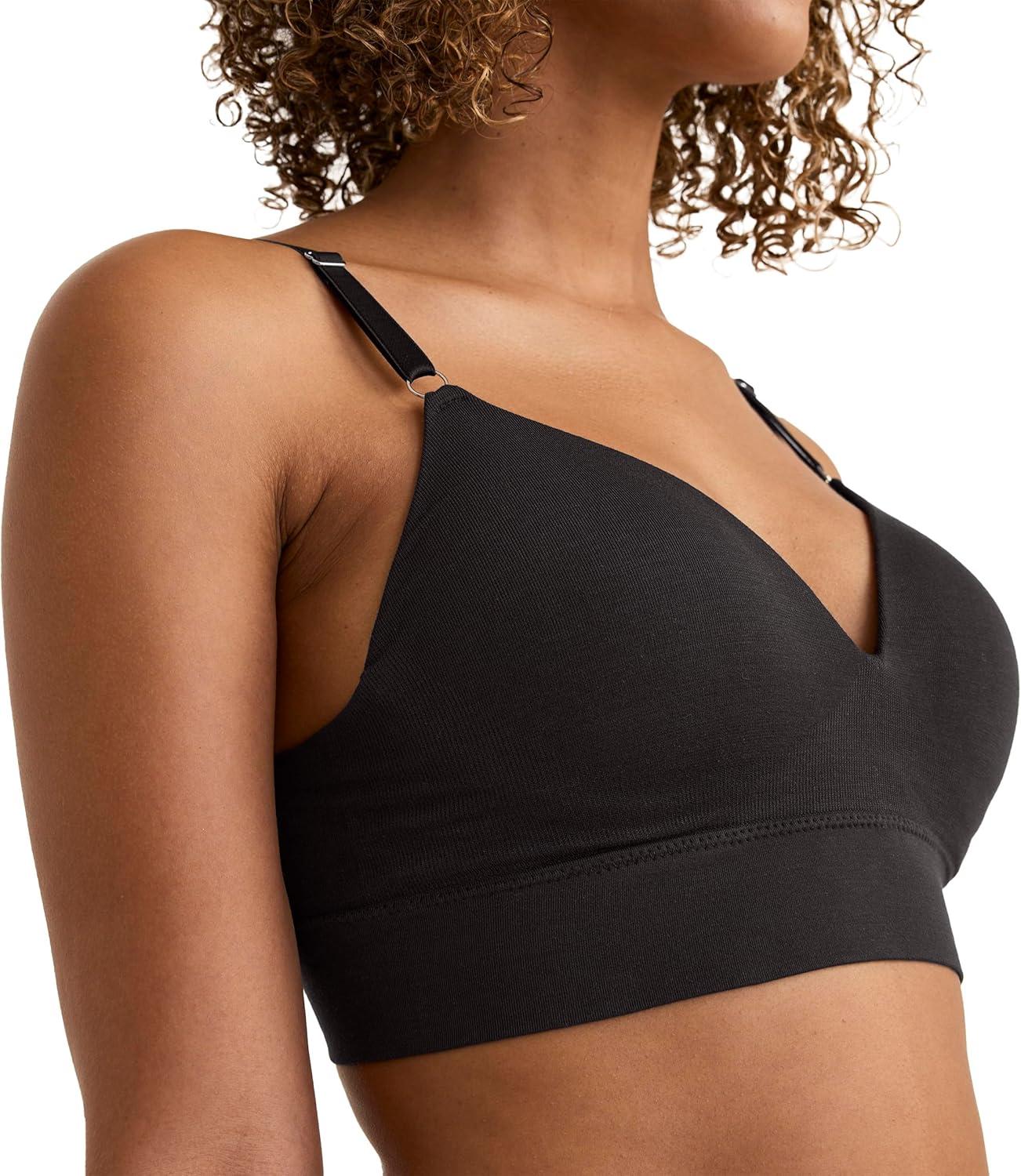 imageJockey Womens Bra Seamfree Smooth TShirt BraletteBlack