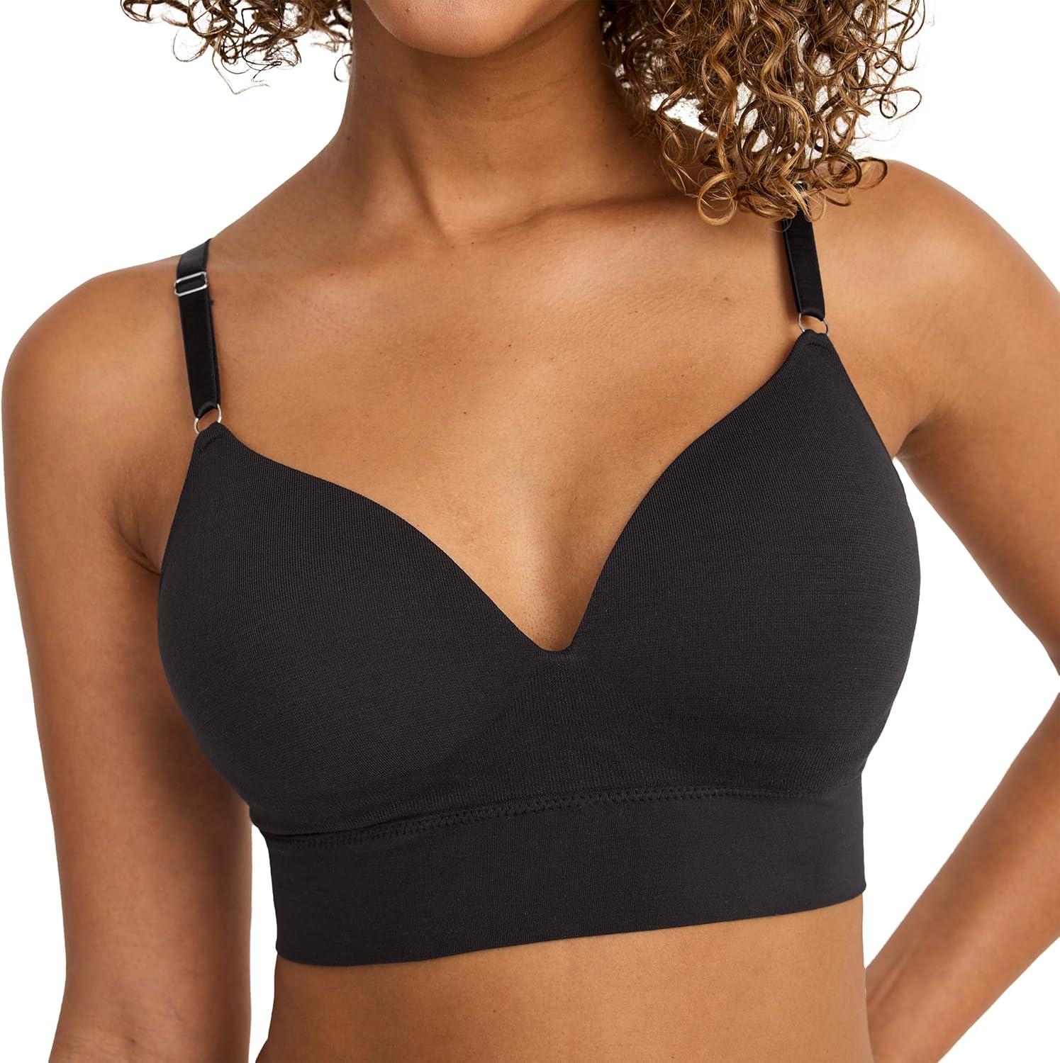 imageJockey Womens Bra Seamfree Smooth TShirt BraletteBlack