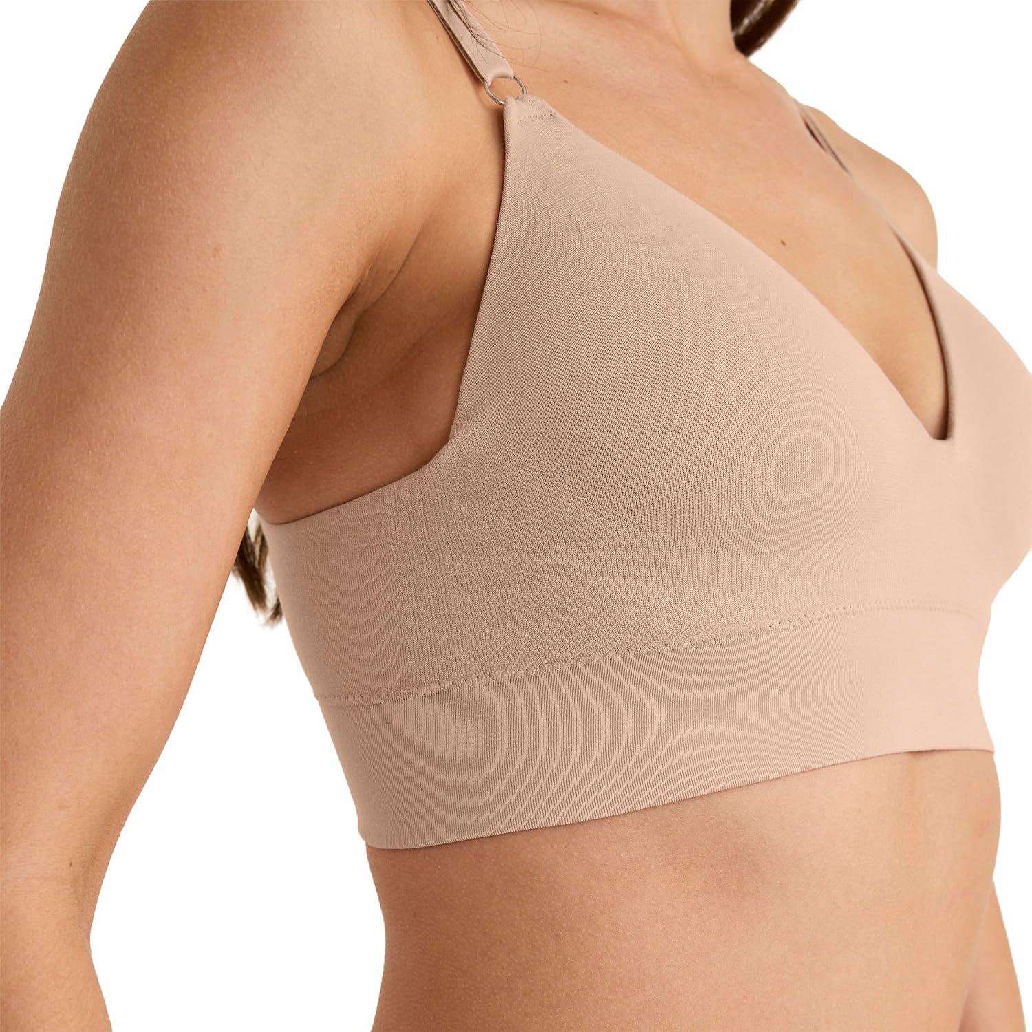 imageJockey Womens Bra Seamfree Smooth TShirt BraletteLight