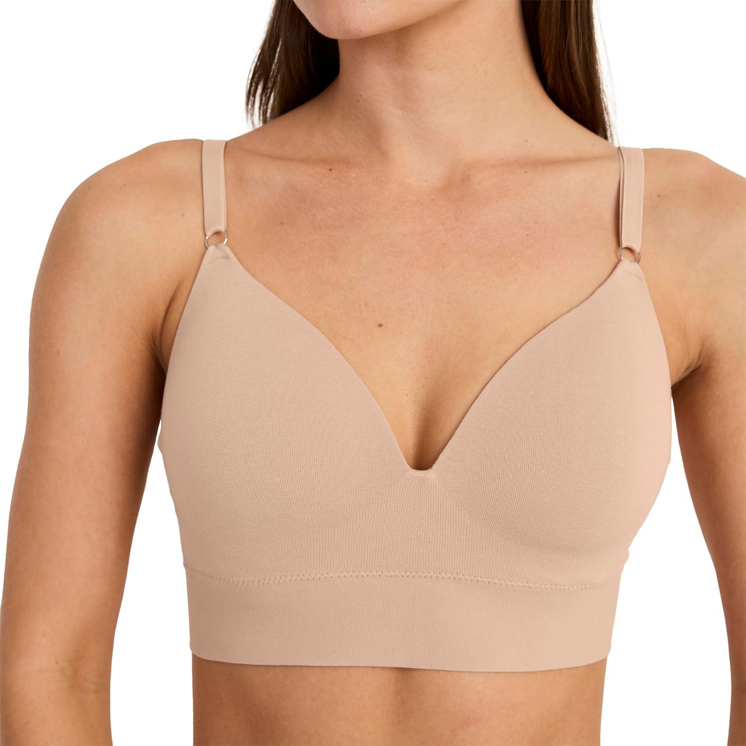 imageJockey Womens Bra Seamfree Smooth TShirt BraletteLight