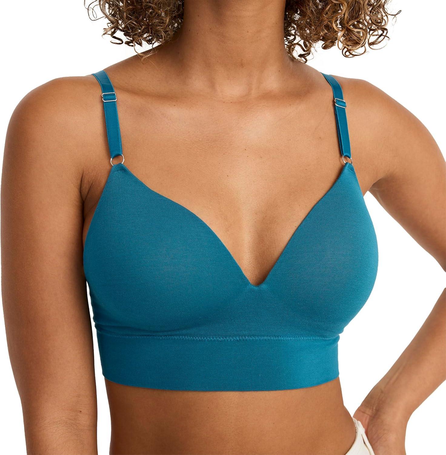 imageJockey Womens Bra Seamfree Smooth TShirt BraletteReally Teal