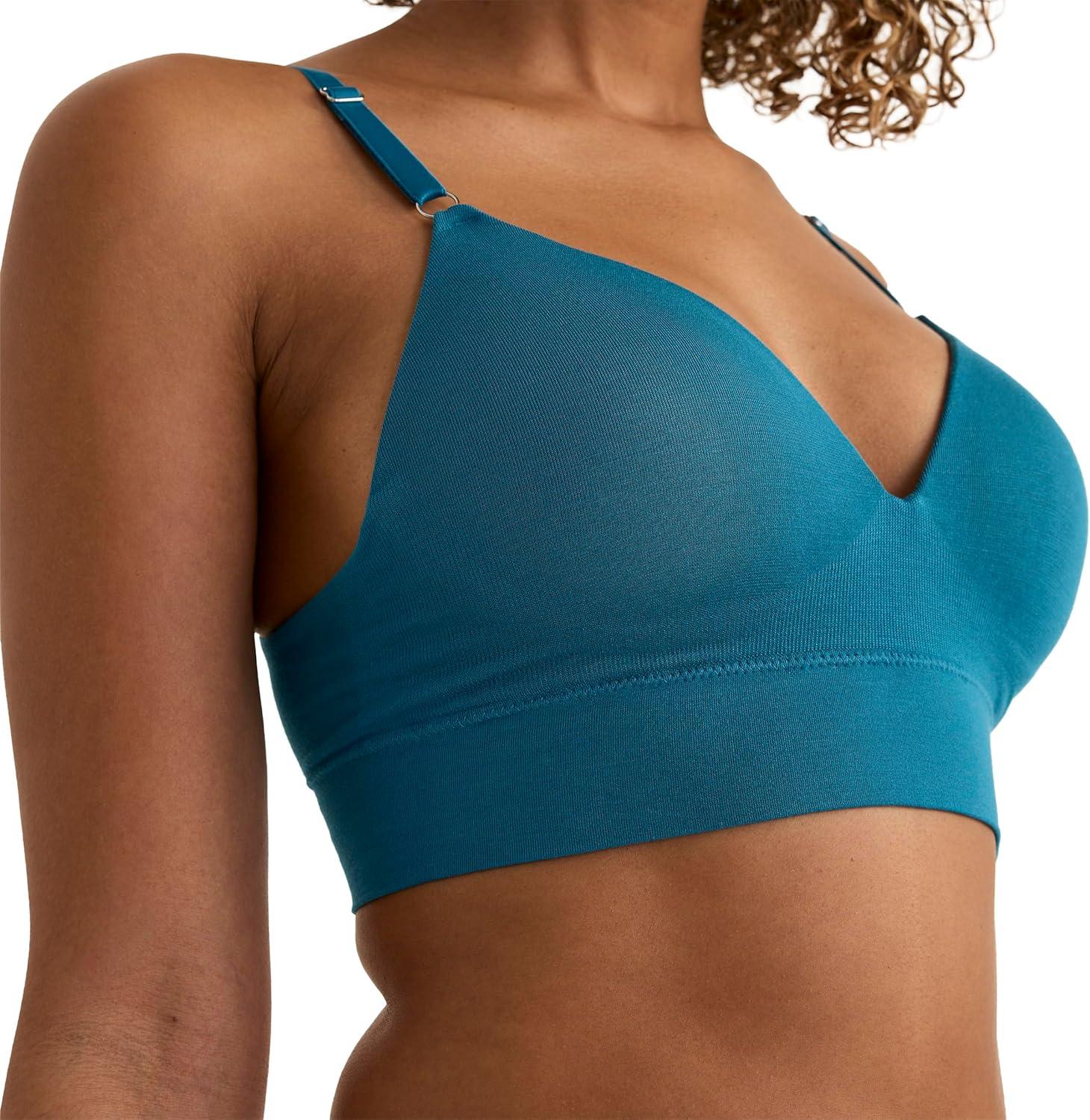 imageJockey Womens Bra Seamfree Smooth TShirt BraletteReally Teal