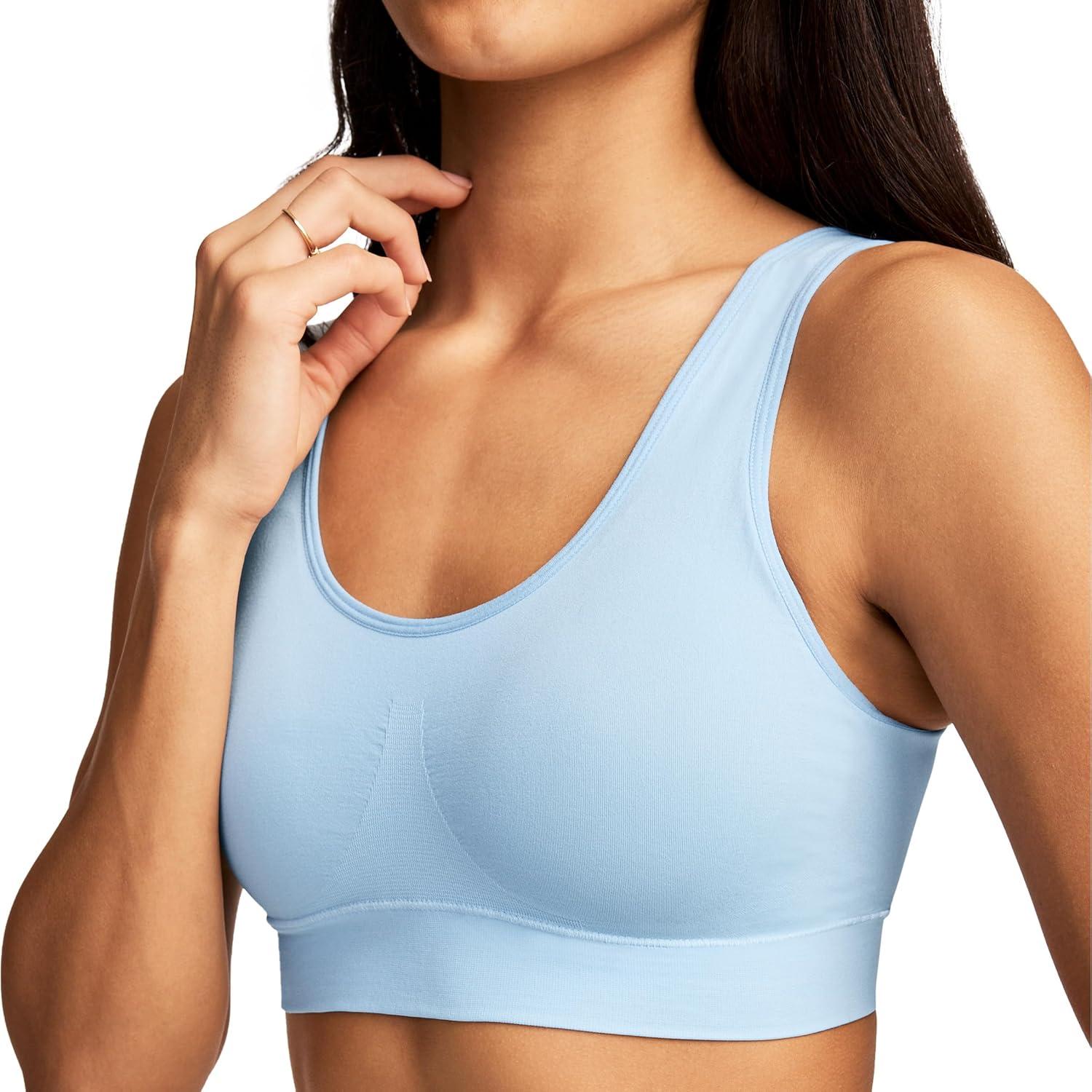 imageJockey Womens Bra Seamfree Stretch Tank Strap BraletteBrilliant Blue