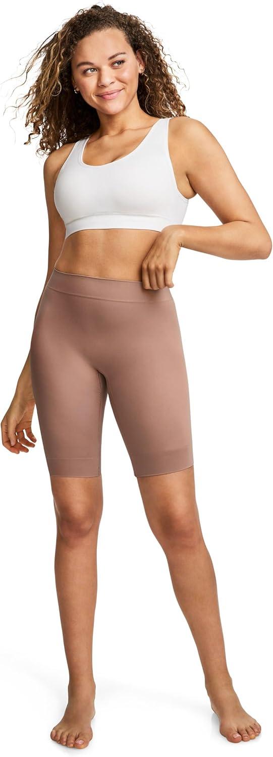 imageJockey Womens Shapewear Skimmies Seamfree Ultralight Smoothing FullThigh SlipshortAlmond