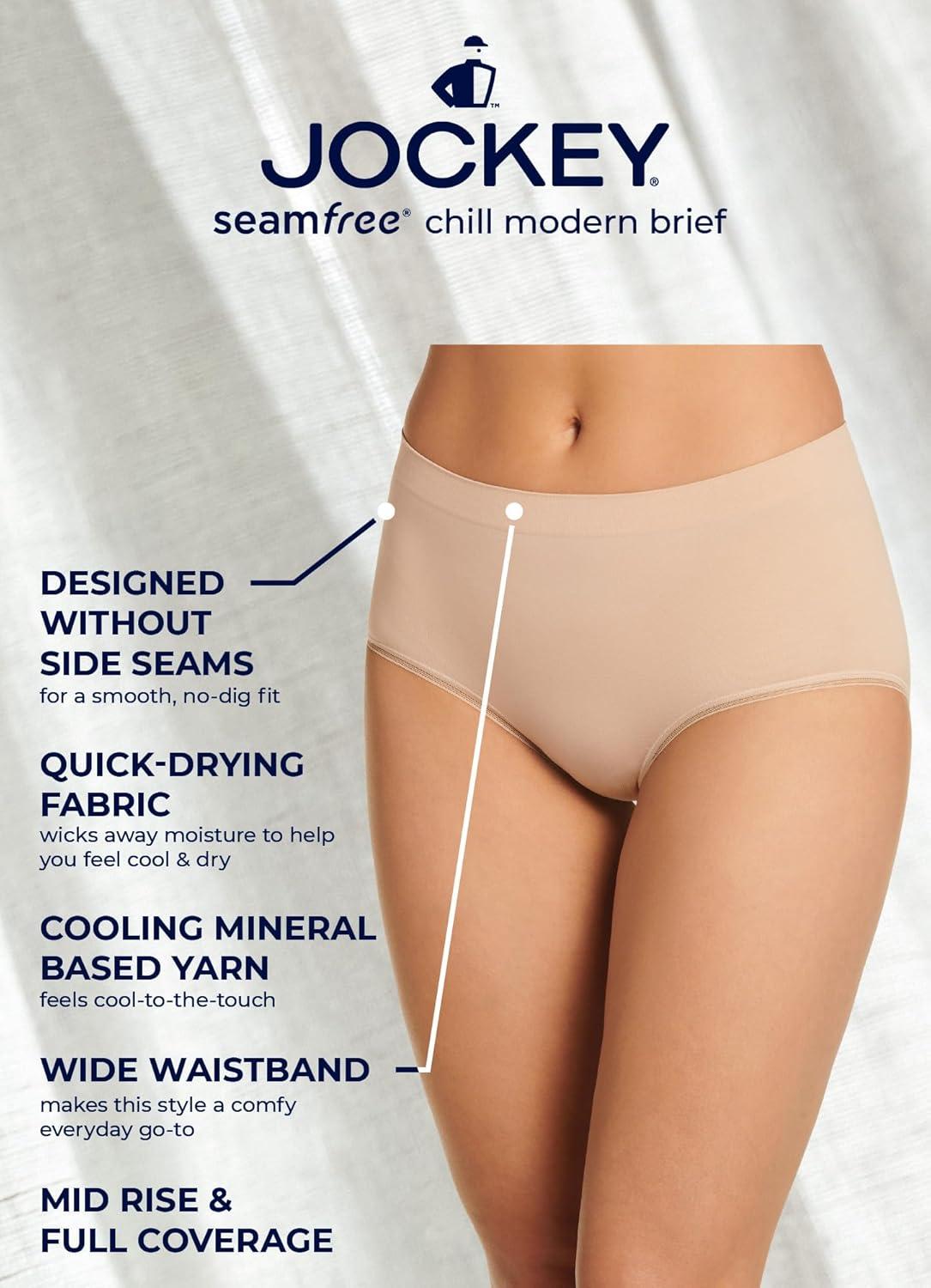 imageJockey Womens Underwear Seamfree Chill Modern BriefBrilliant Blue