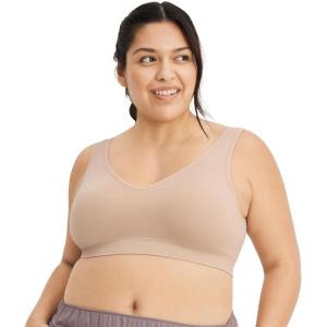 Jockey Women’s Bra Seamfree Back Smoothing Bralette(Light Beige)