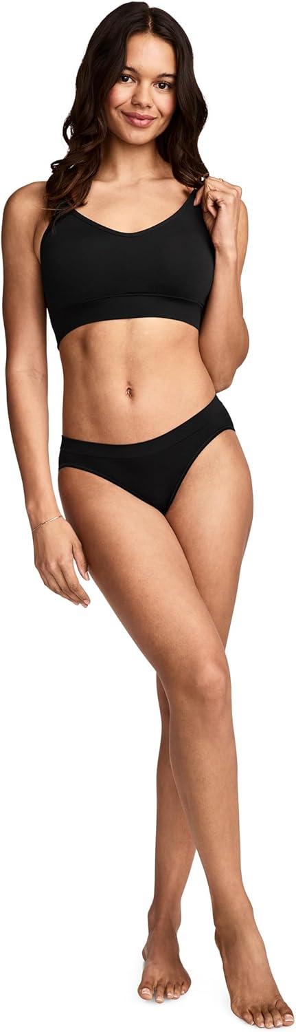 imageJockey Womens Bra Seamfree Back Smoothing Cami Strap BraletteBlack