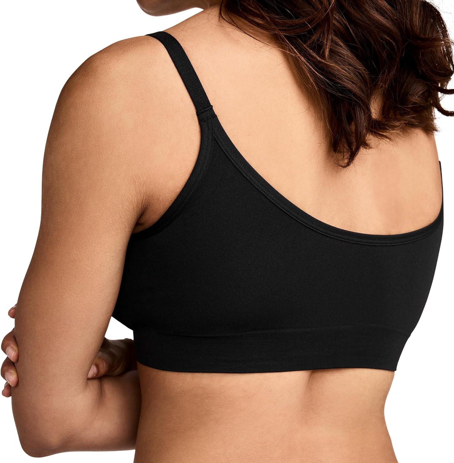 imageJockey Womens Bra Seamfree Back Smoothing Cami Strap BraletteBlack