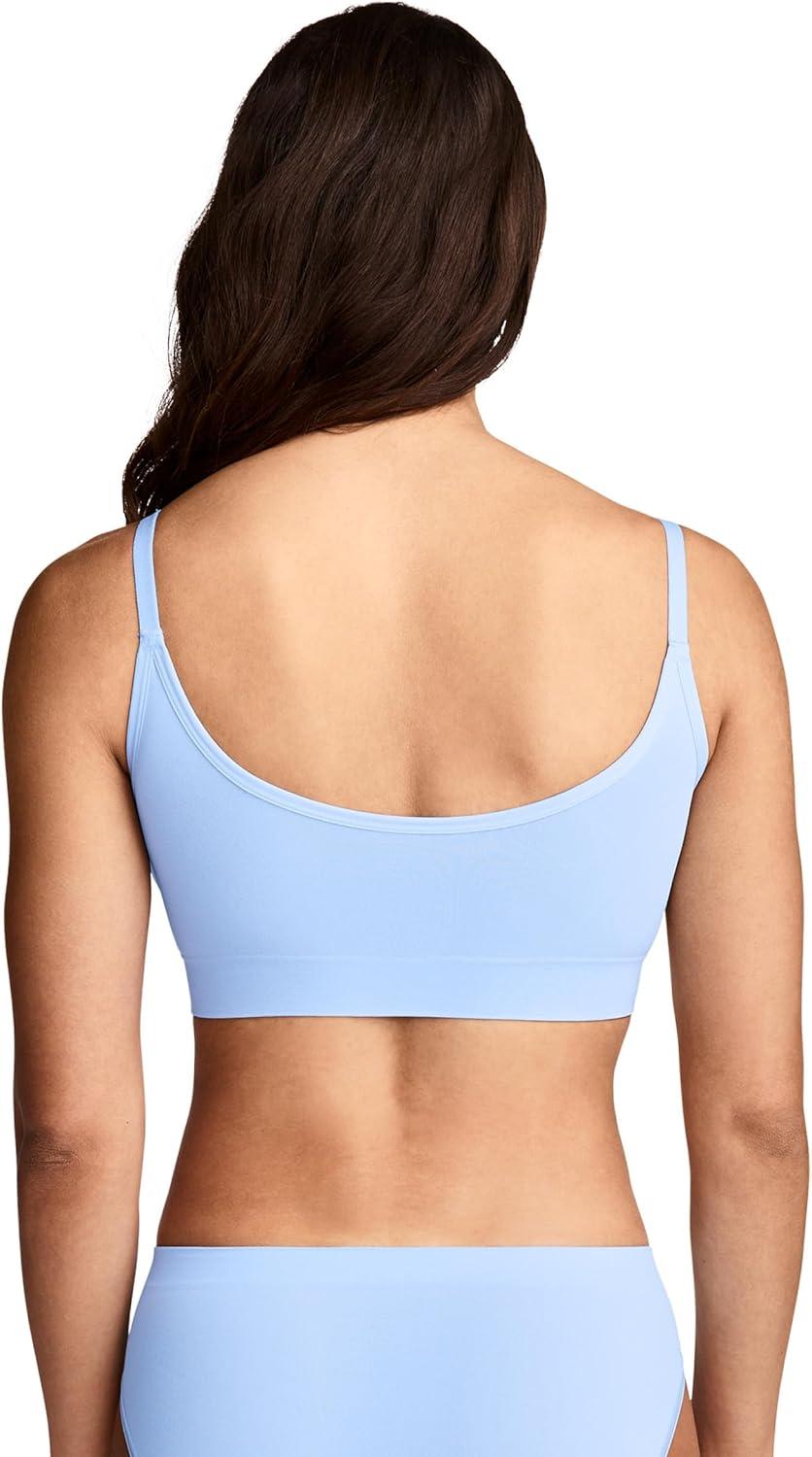 imageJockey Womens Bra Seamfree Back Smoothing Cami Strap BraletteBrilliant Blue