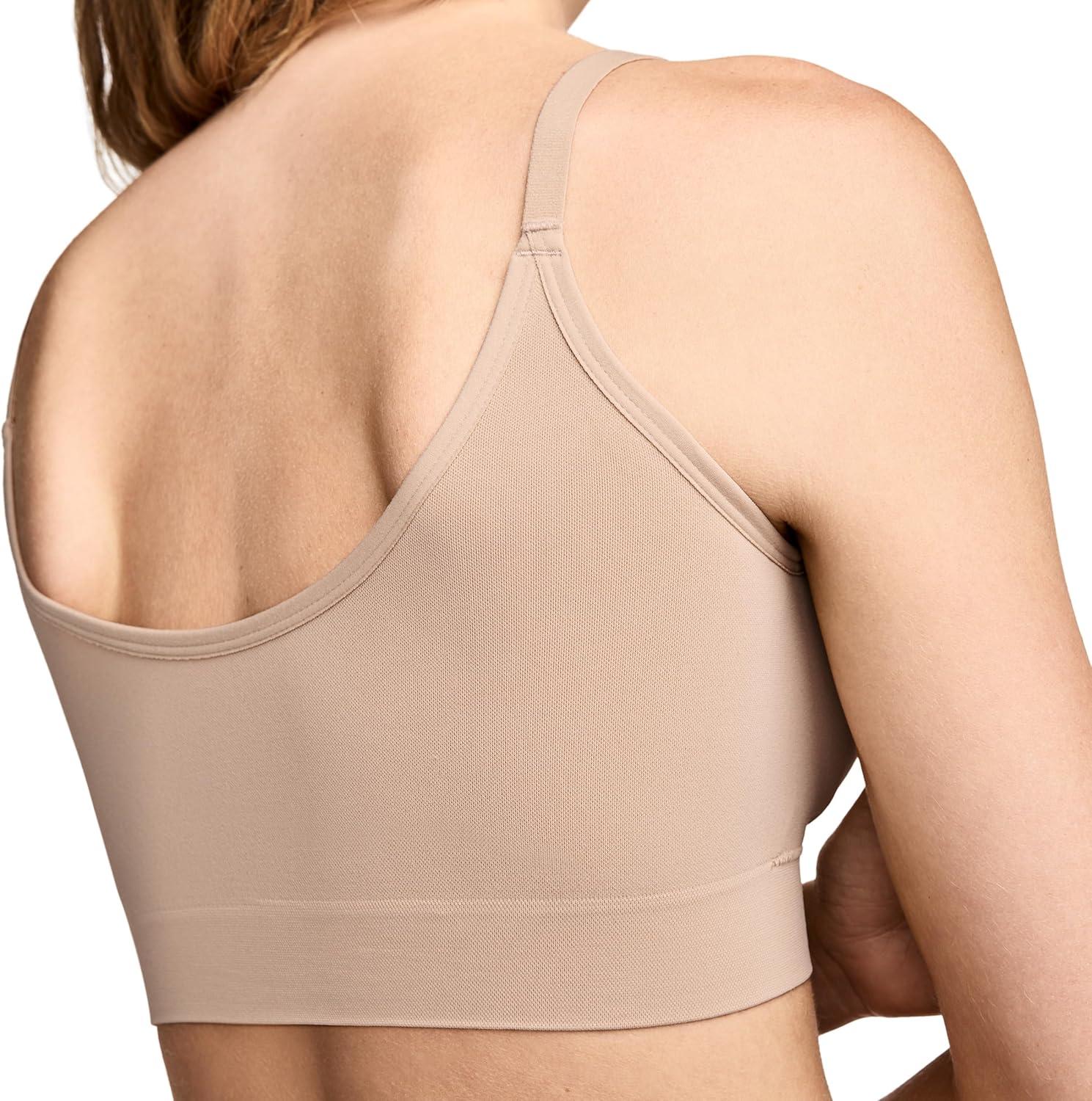 imageJockey Womens Bra Seamfree Back Smoothing Cami Strap BraletteLight