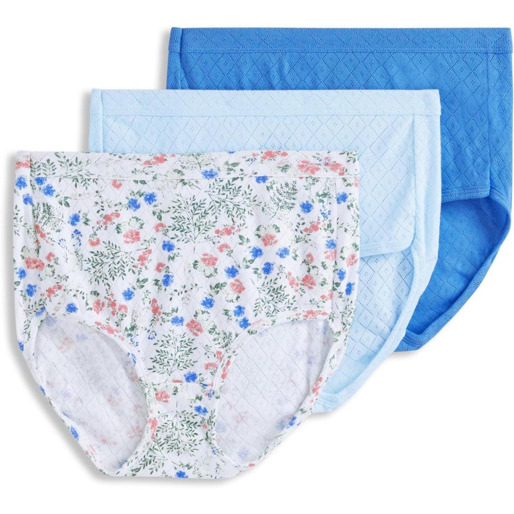 imageJockey Womens Underwear Elance Breathe Brief 3 PackGarden Ferns