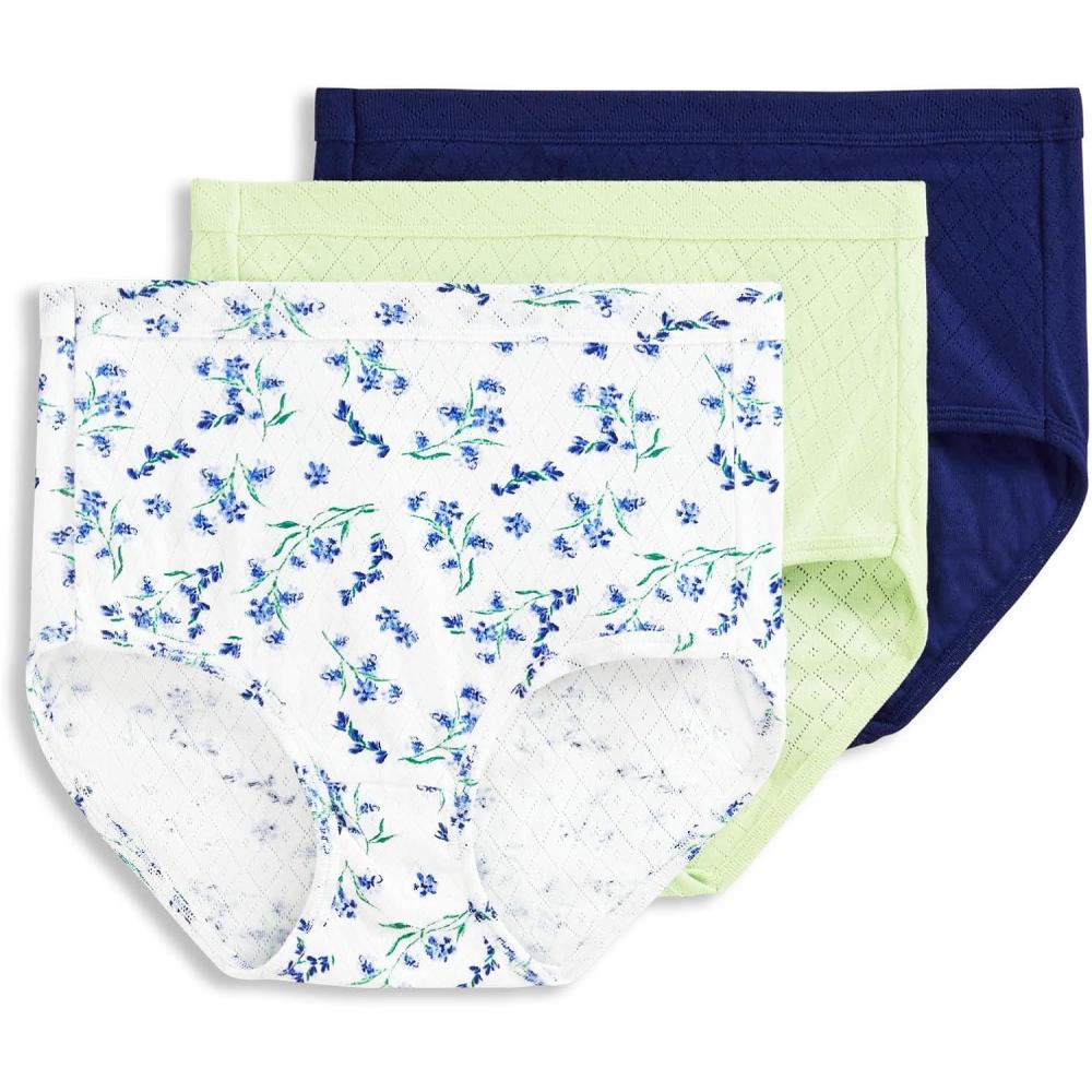 imageJockey Womens Underwear Elance Breathe Brief 3 PackMajestic Mint