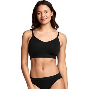 Jockey Women’s Bra Seamfree Back Smoothing Cami Strap Bralette(Black)