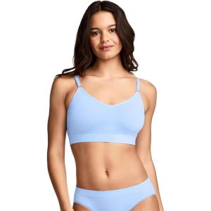Jockey Women’s Bra Seamfree Back Smoothing Cami Strap Bralette(Brilliant Blue)