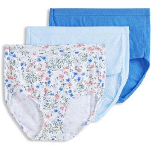 Jockey Women’s Underwear Elance Breathe Brief – 3 Pack(Garden Ferns)