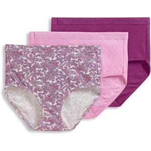Jockey Women’s Underwear Elance Breathe Brief – 3 Pack(Light Raspberry/Windsor Floral Bloom/Sweet Orchid)
