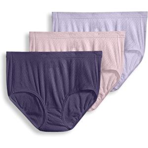 Jockey Women’s Underwear Elance Breathe Brief – 3 Pack(Purple Dream)