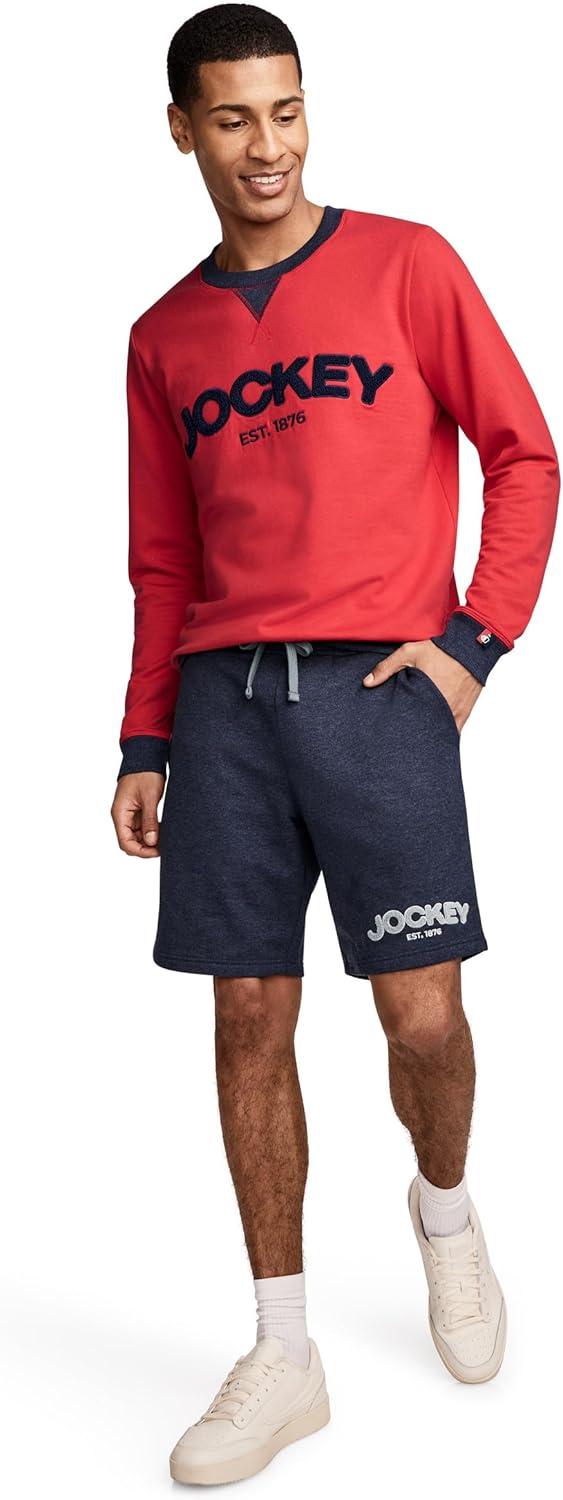 imageJockey Mens Loungewear Lightweight Cotton Blend Fleece 85 Short1876 Navy Blue