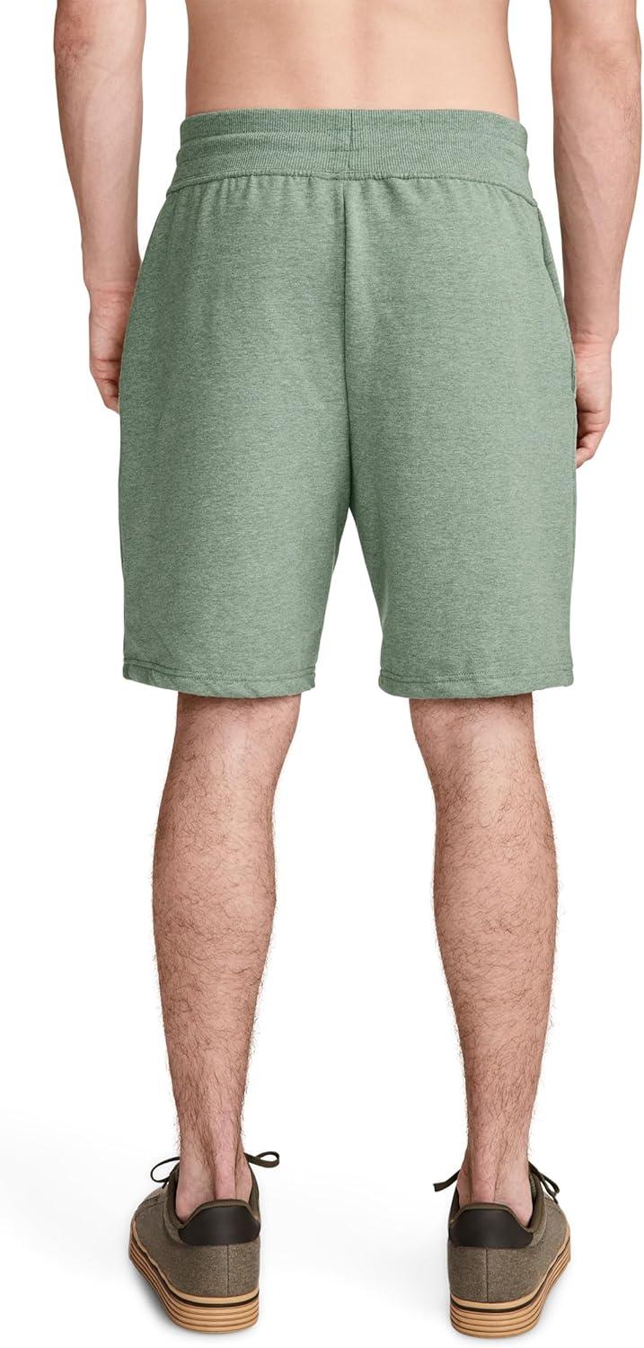 imageJockey Mens Loungewear Lightweight Cotton Blend Fleece 85 ShortEvergreen Mist