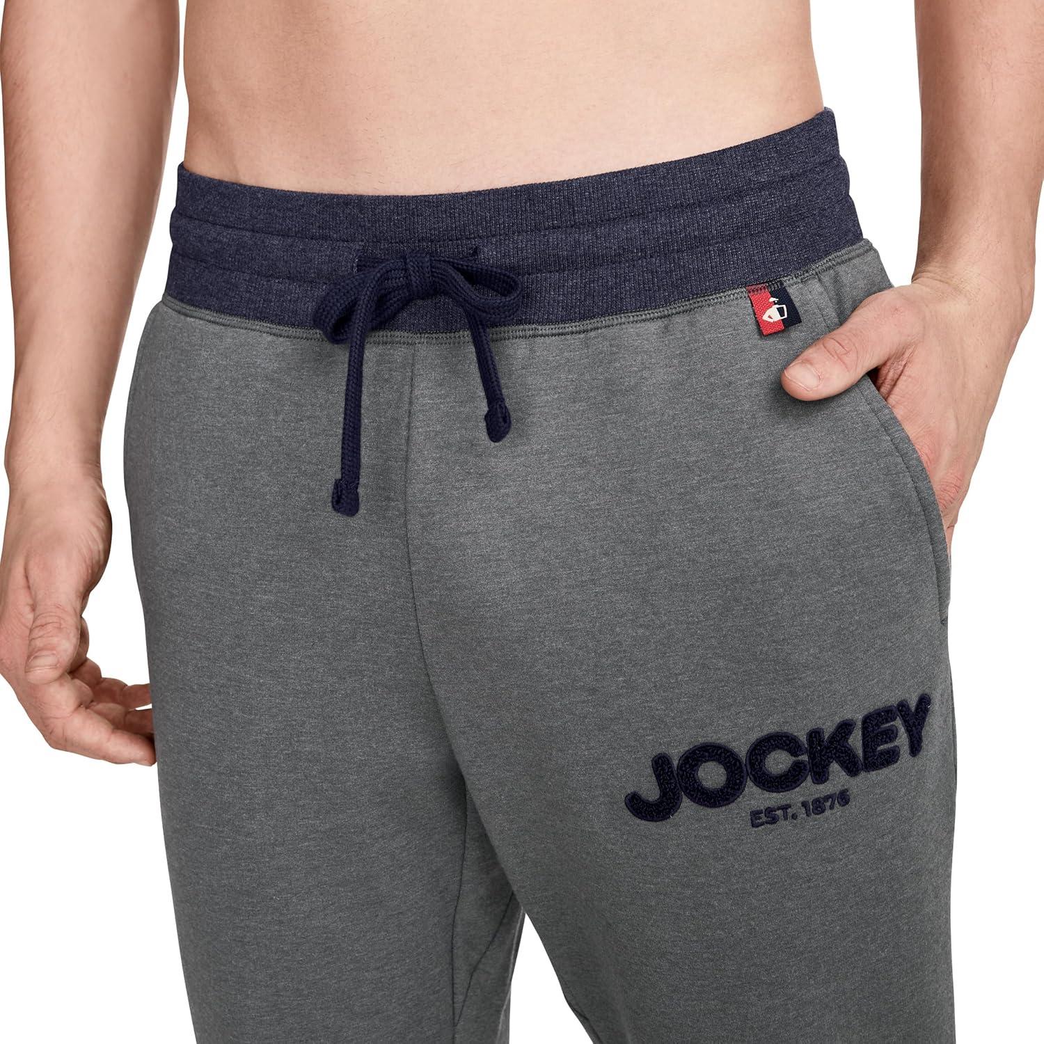 imageJockey Mens Loungewear Lightweight Cotton Blend Fleece Jogger1876 Grey