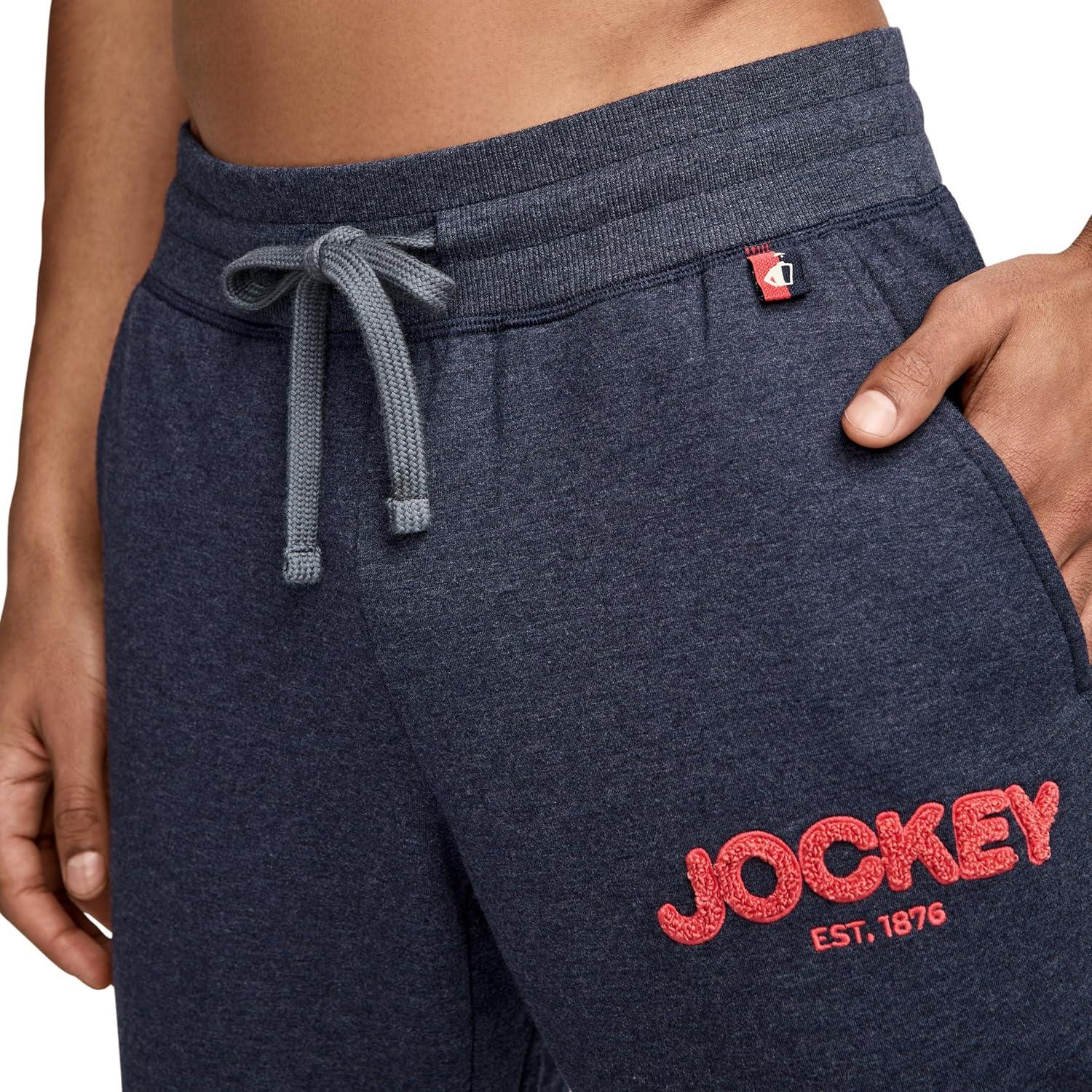 imageJockey Mens Loungewear Lightweight Cotton Blend Fleece Jogger1876 Navy Blue