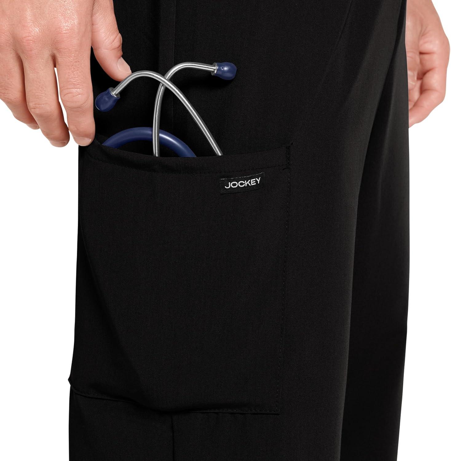 imageJockey Unisex Scrubs Classic Unisex Stretch Scrub PantBlack