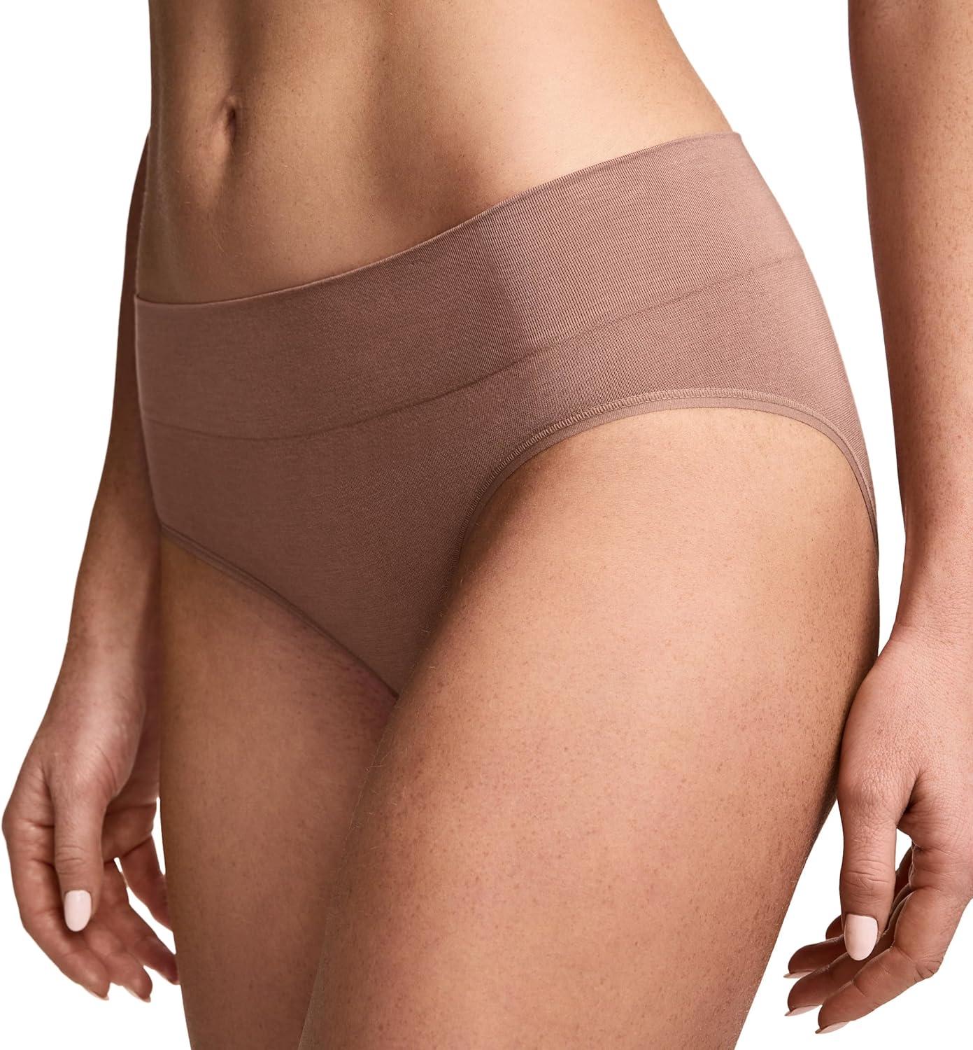 imageJockey Womens Underwear Seamfree Comfort Waist HipsterAlmond