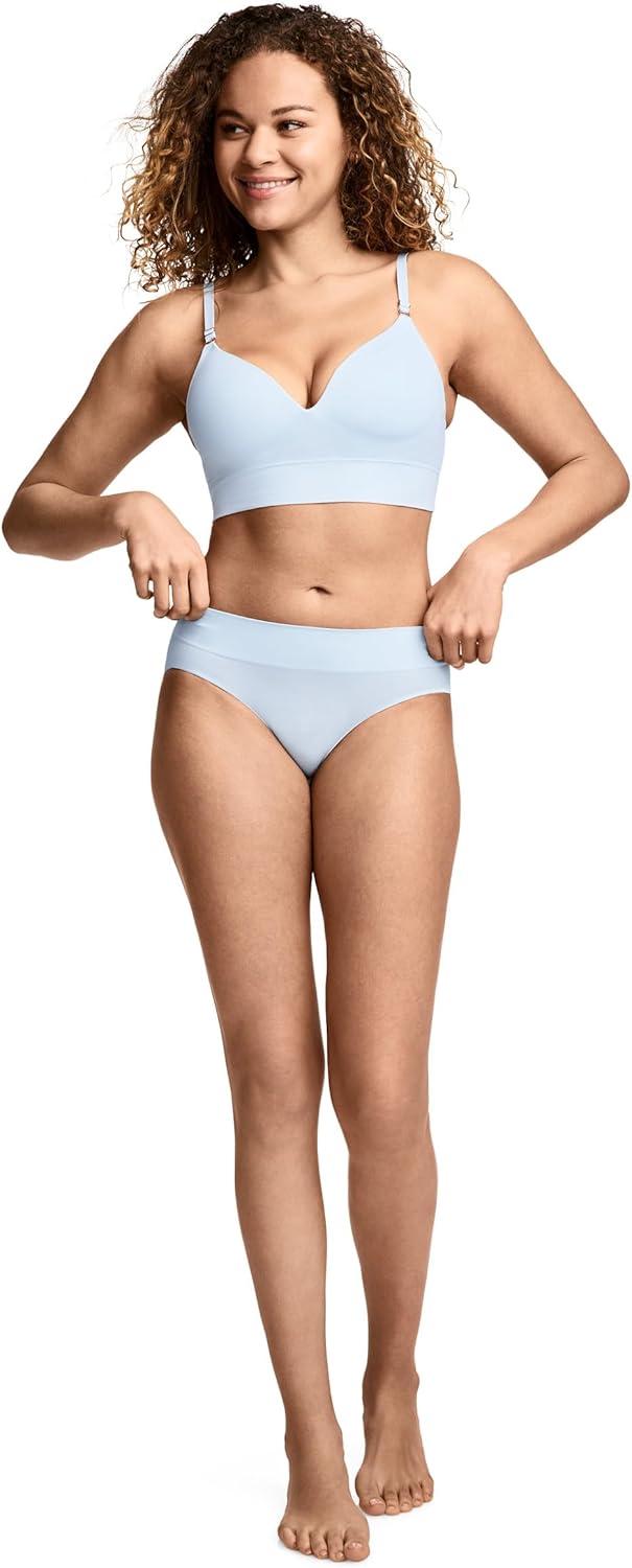 imageJockey Womens Underwear Seamfree Comfort Waist HipsterBlue Topaz
