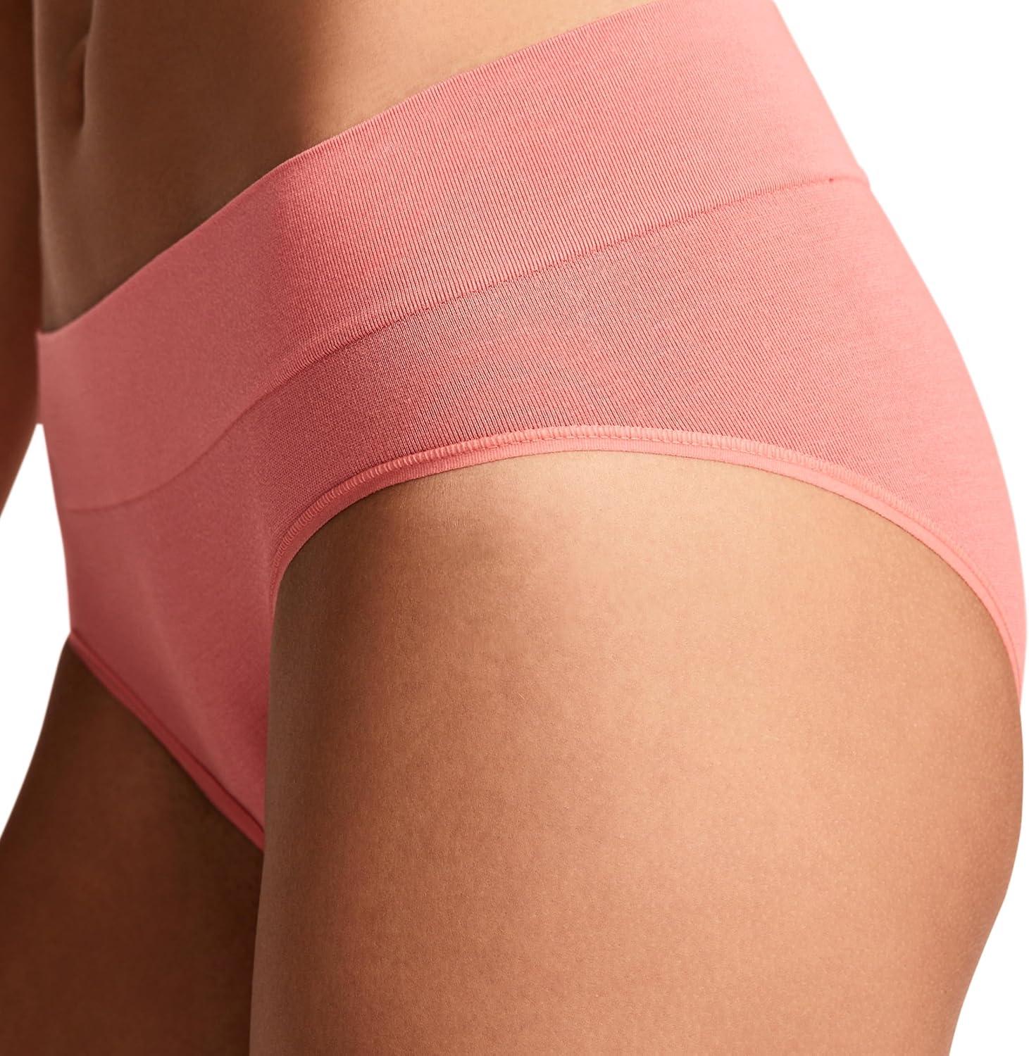 imageJockey Womens Underwear Seamfree Comfort Waist HipsterCoral Pink