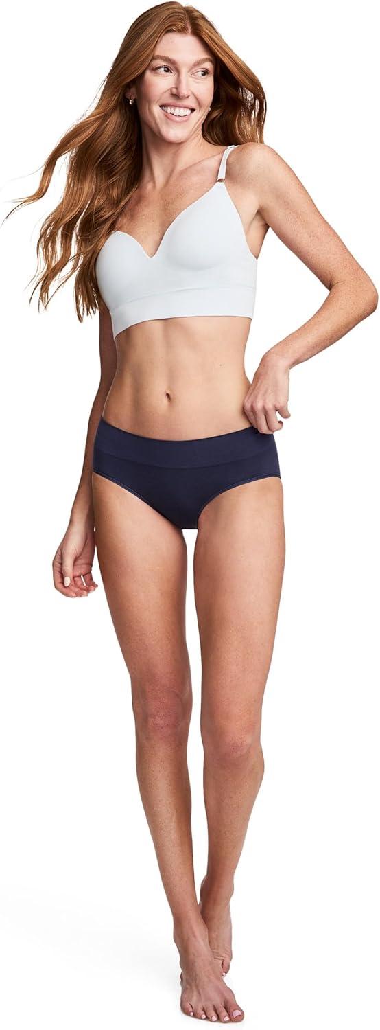 imageJockey Womens Underwear Seamfree Comfort Waist HipsterJockey Blue