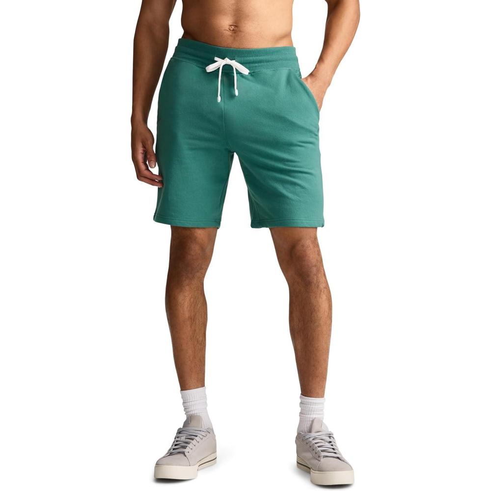 imageJockey Mens Loungewear Lightweight Cotton Blend Fleece 85 ShortSpring Green