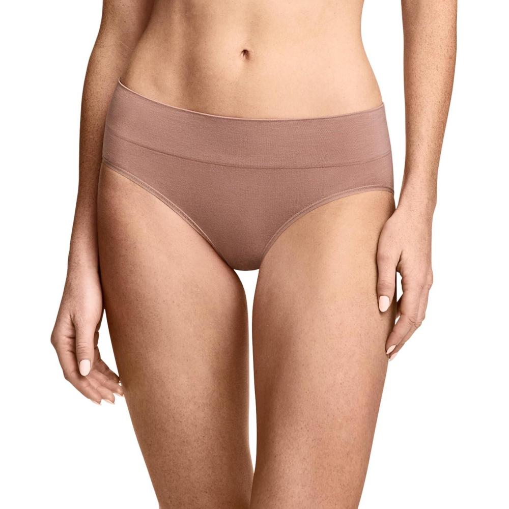 imageJockey Womens Underwear Seamfree Comfort Waist HipsterAlmond