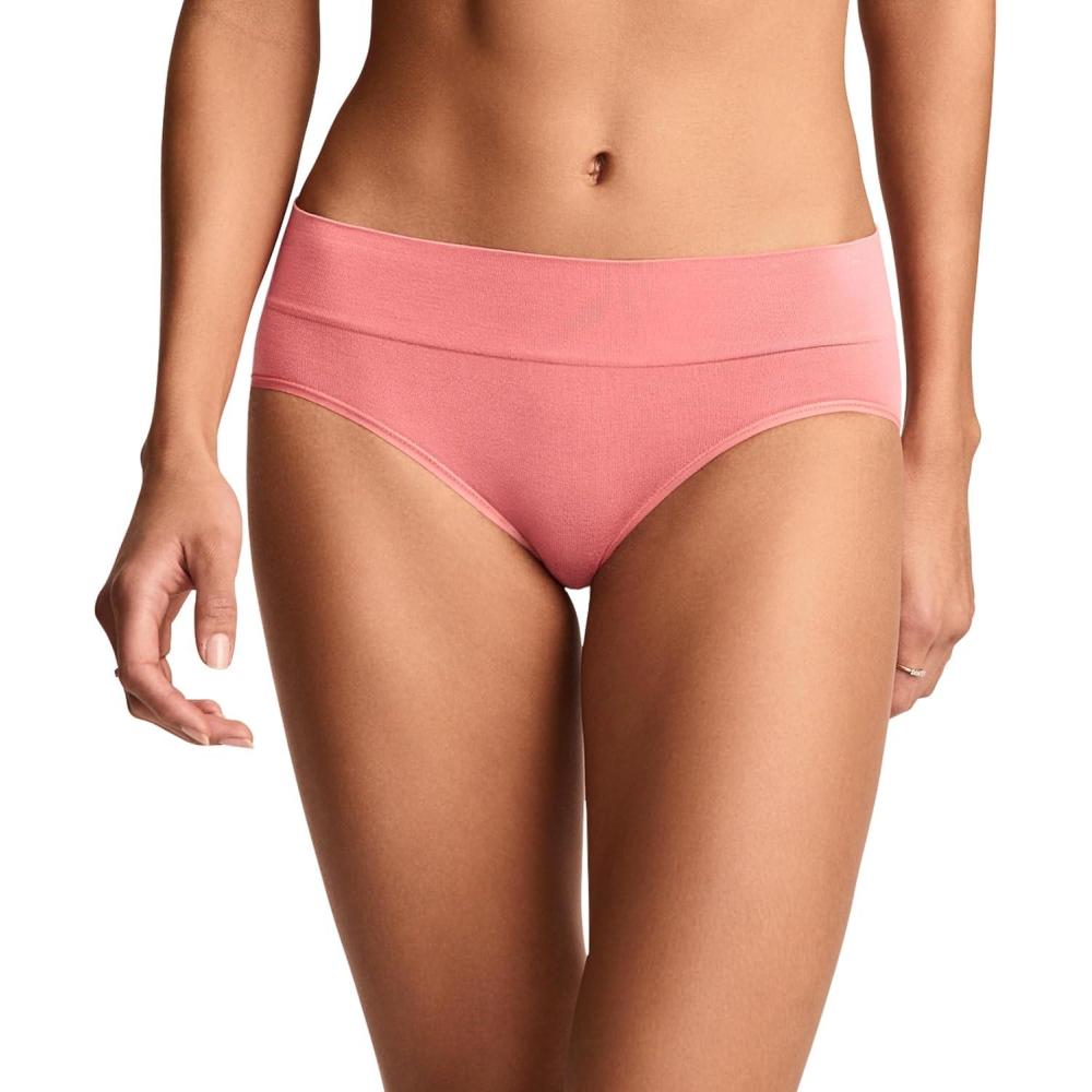 imageJockey Womens Underwear Seamfree Comfort Waist HipsterCoral Pink