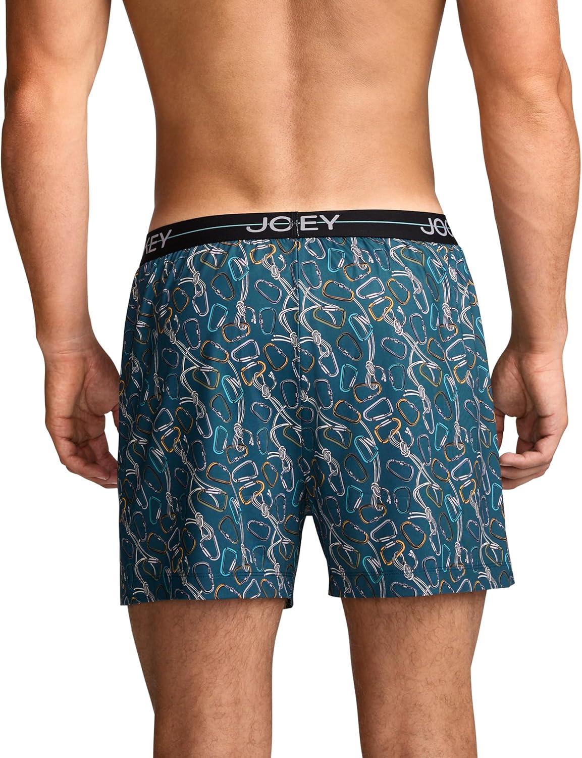 imageJockey Mens Underwear Active Microfiber 45 BoxerCarabiner Ropes