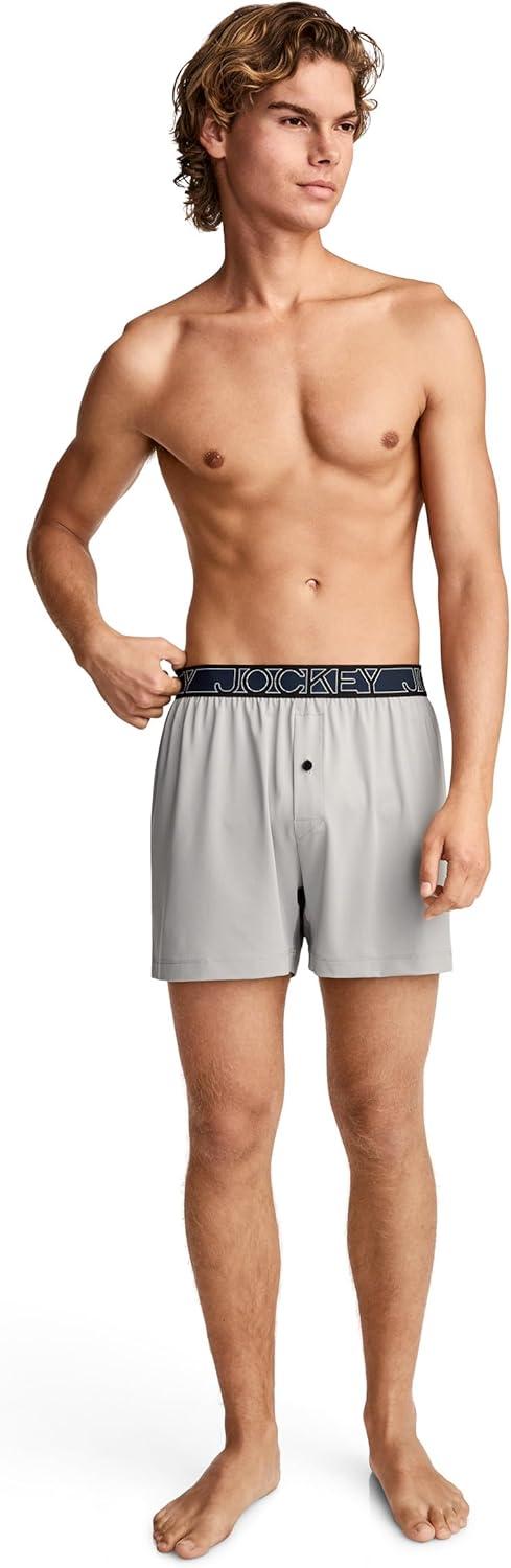 imageJockey Mens Underwear Active Microfiber 45 BoxerGrey