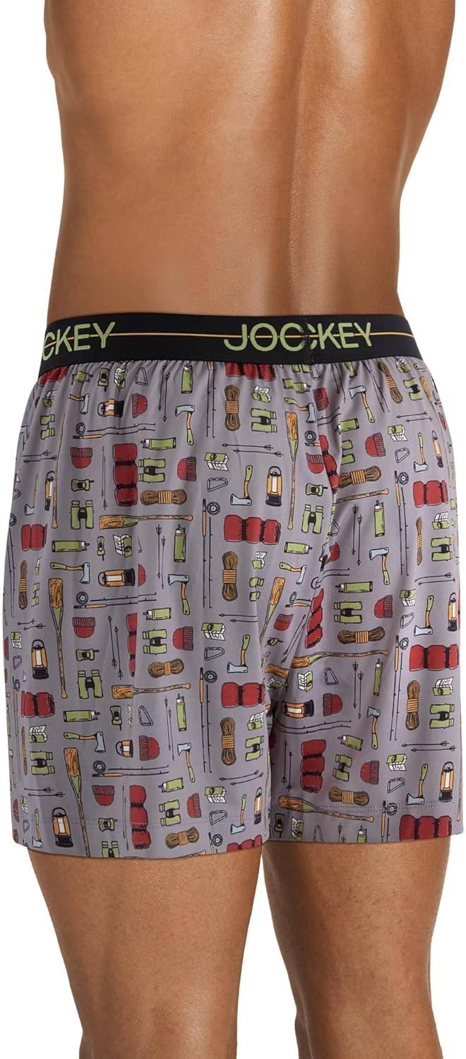 imageJockey Mens Underwear Active Microfiber 45 BoxerOrganized Camping
